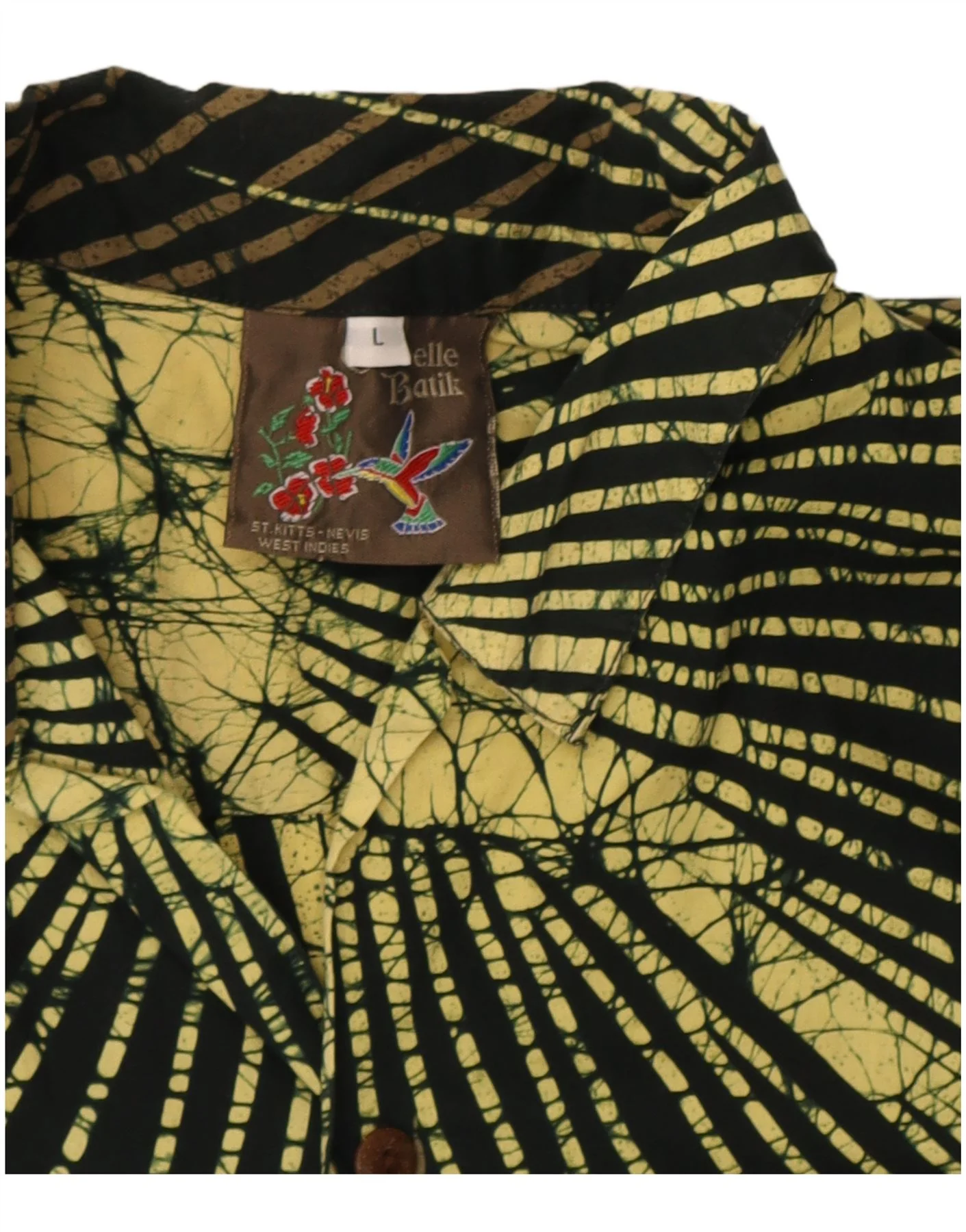 Caribelle Batik Mens Abstract Pattern Shirt Large Multicoloured - Image 4