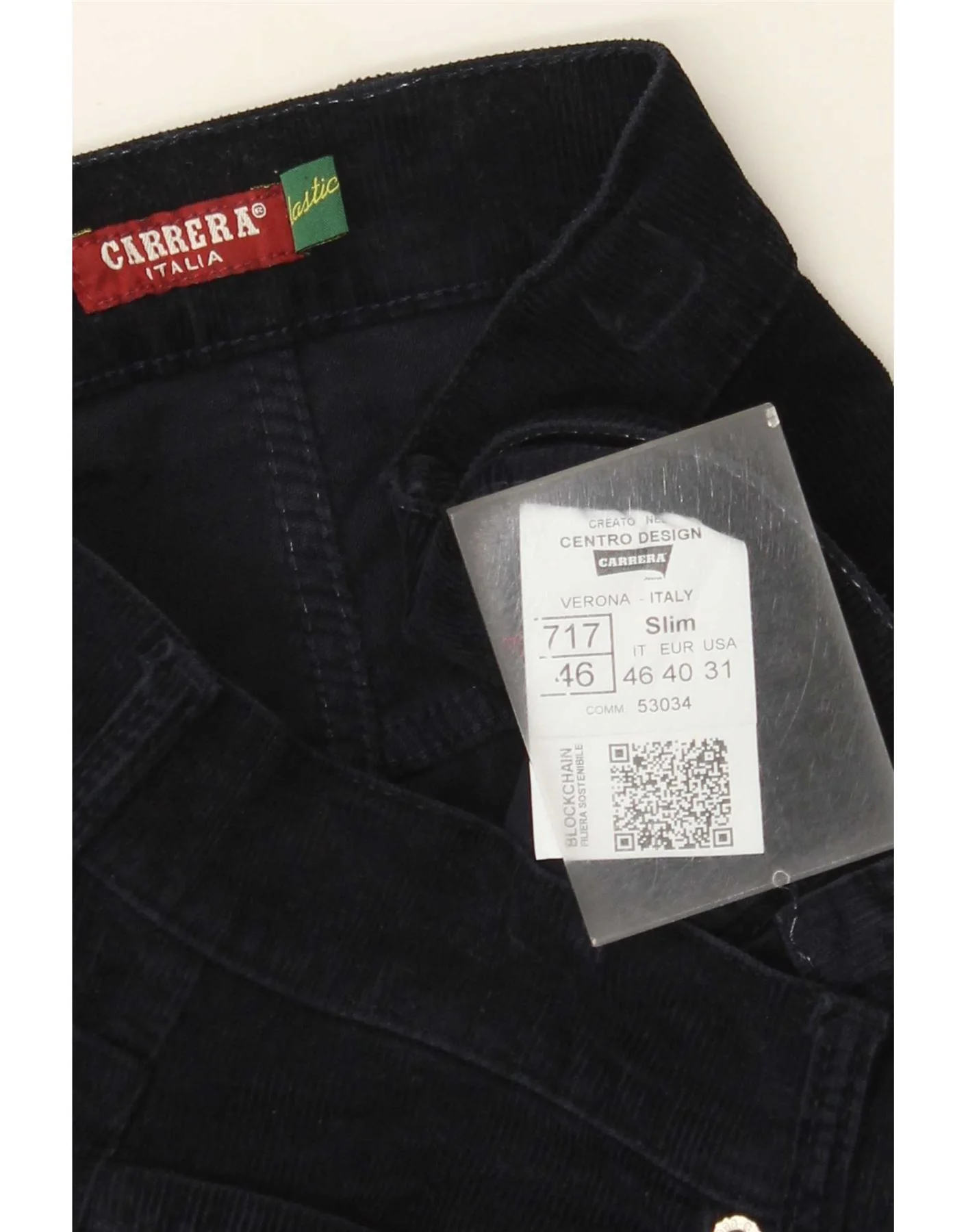 Carrera Mens 717 Slim Corduroy Trousers W31 L32 Navy Blue Cotton - Image 4