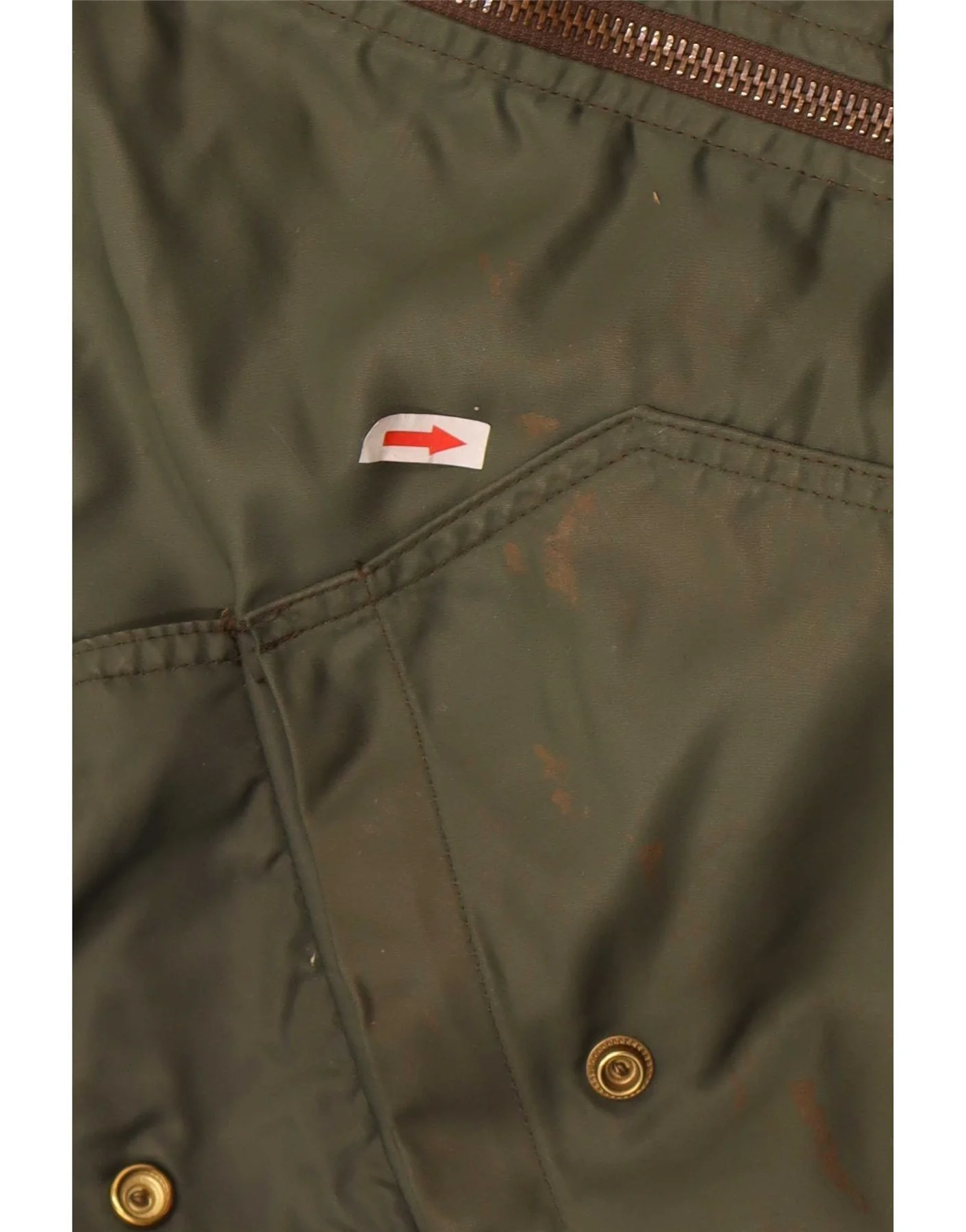 Carrera Mens Bomber Jacket UK 40 Large Khaki Colourblock Polyamide - Image 4