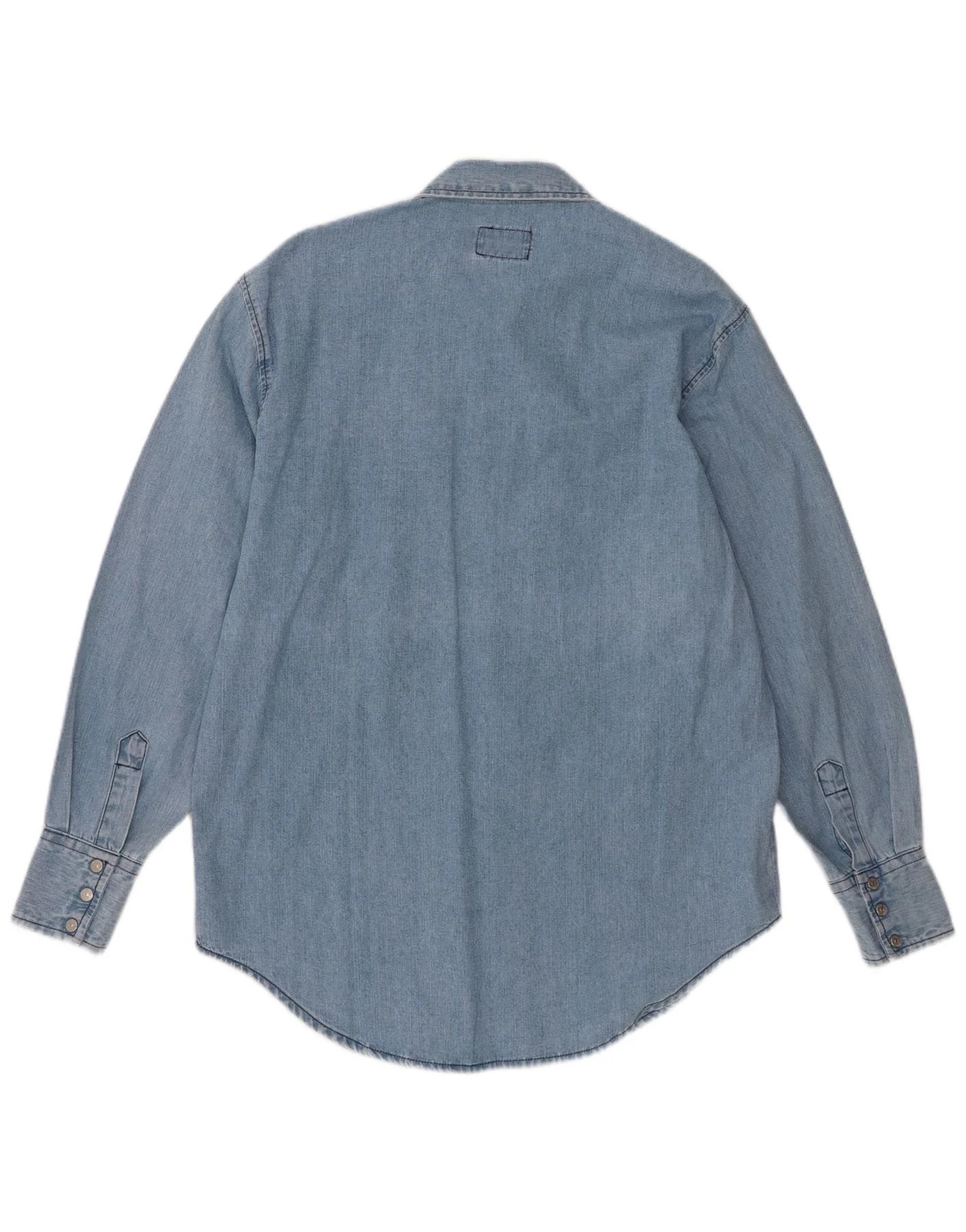 Carrera Mens Denim Shirt Size 41/42 Large Blue Cotton - Image 2