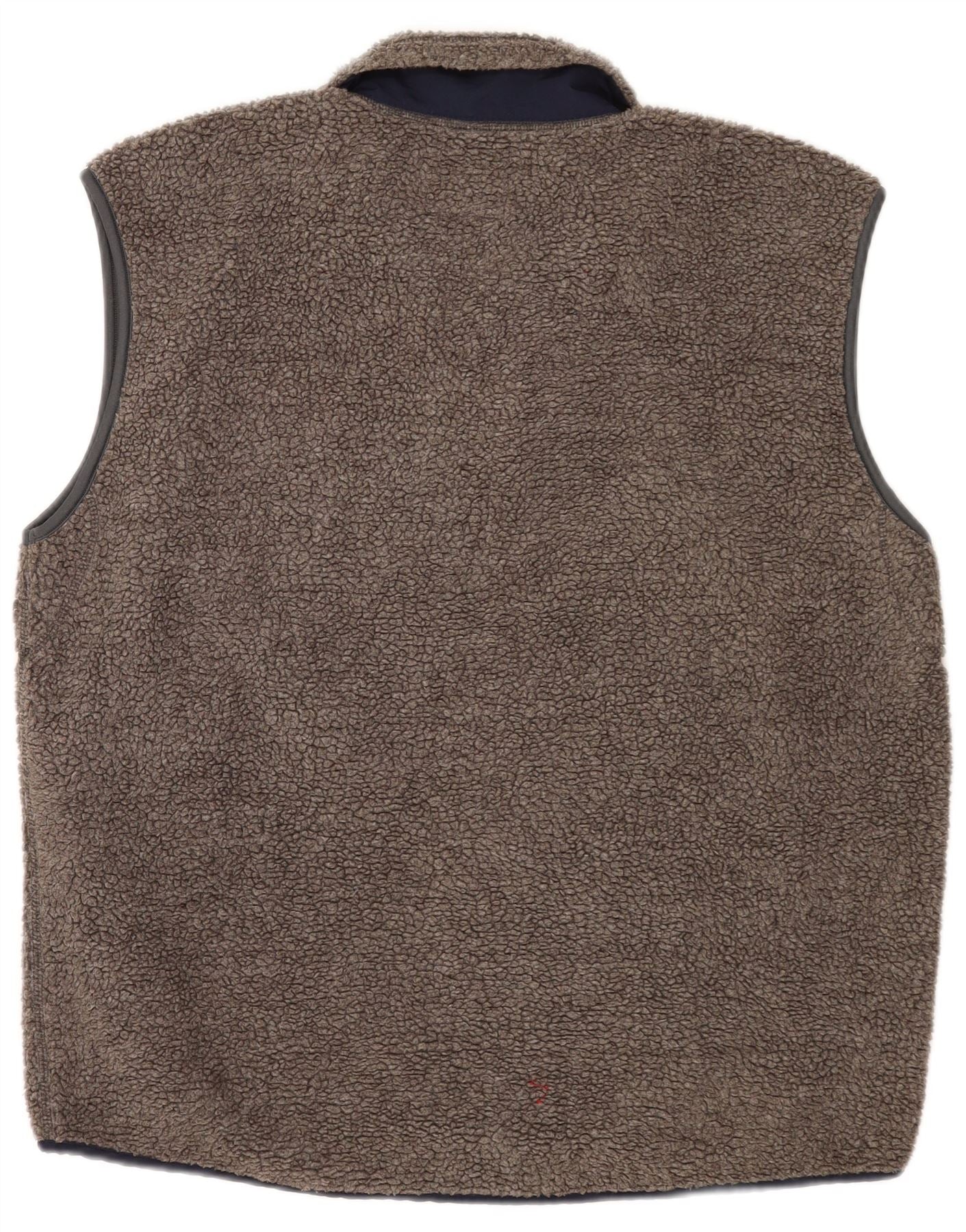 Carrera Mens Fleece Gilet UK 40 Large Brown Retro - Image 2