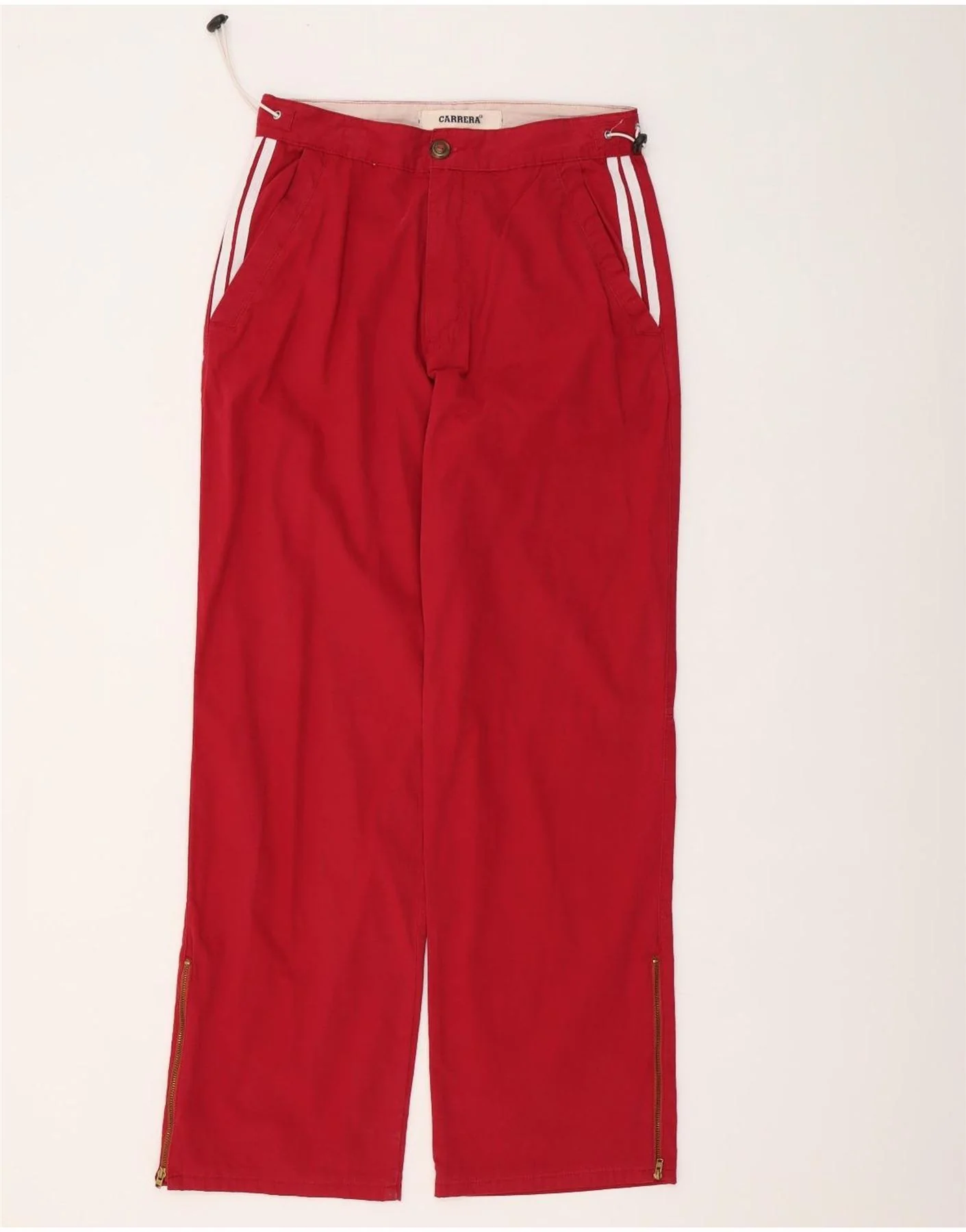 Carrera Mens Straight Trousers W31 L31 Red Cotton