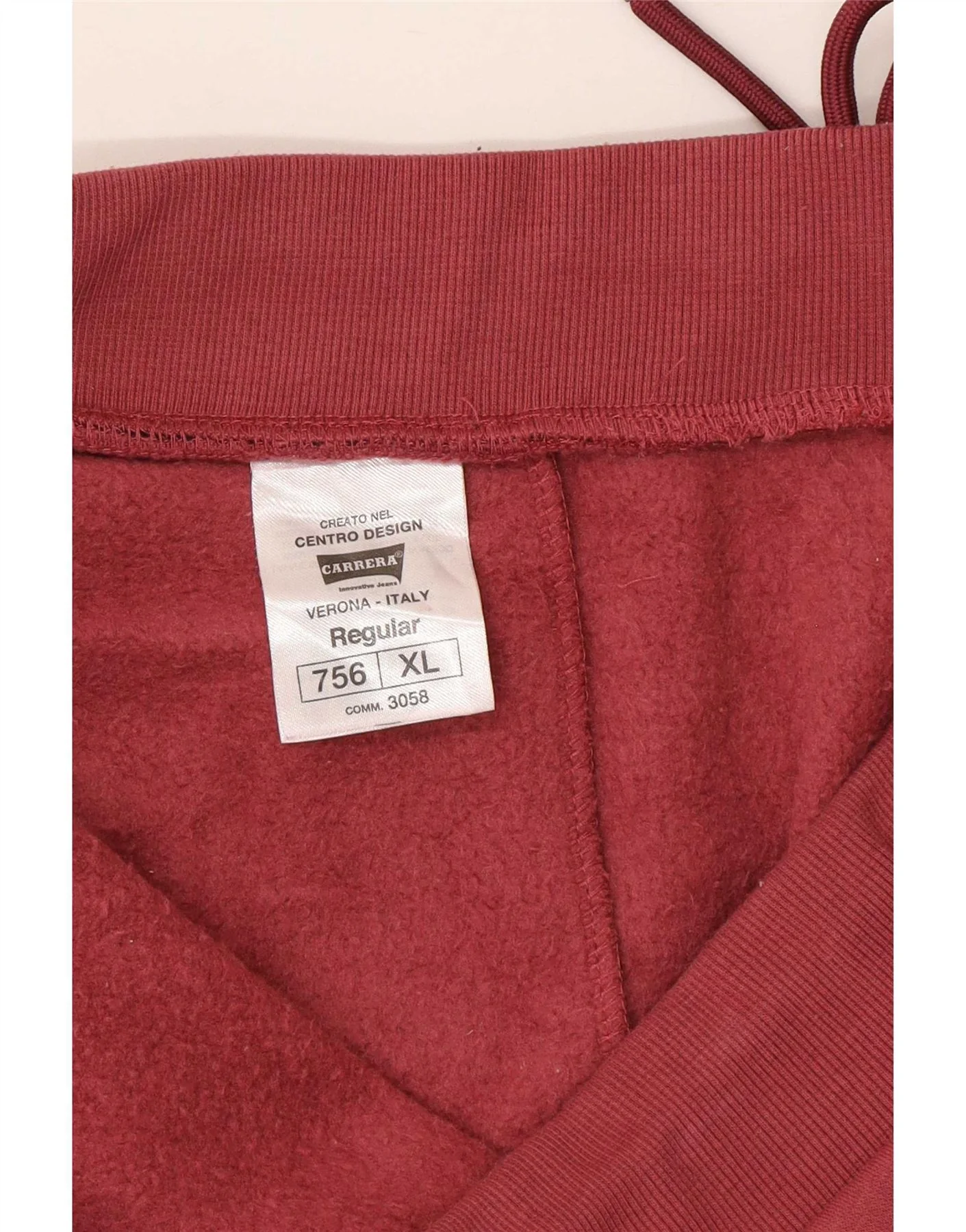 Carrera Womens Regular Tracksuit Trousers Joggers UK 18 XL Red Cotton - Image 4