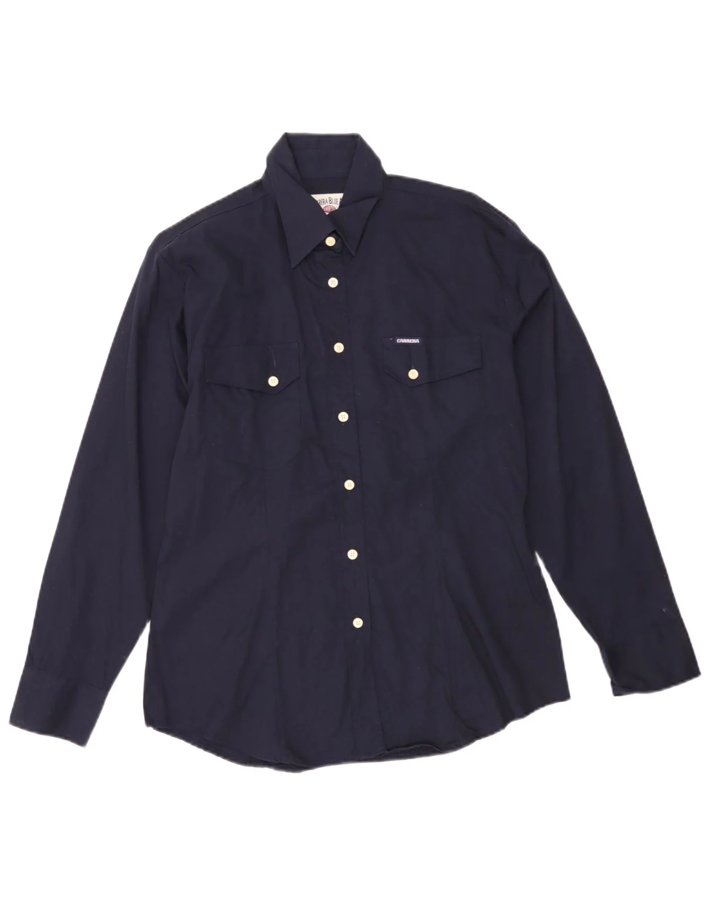 Carrera Womens Shirt UK 14 Medium Navy Blue