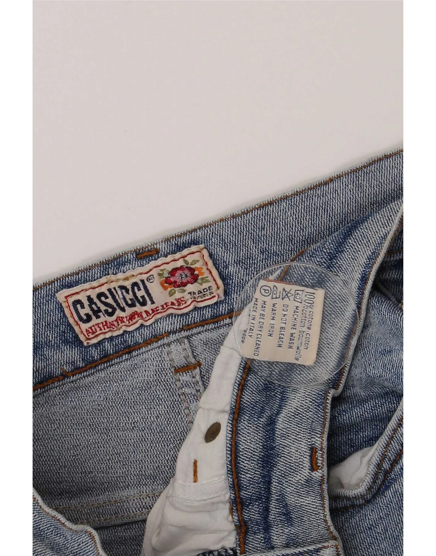 Casucci Womens High Waist Jeans W29 L26 Blue Cotton - Image 4