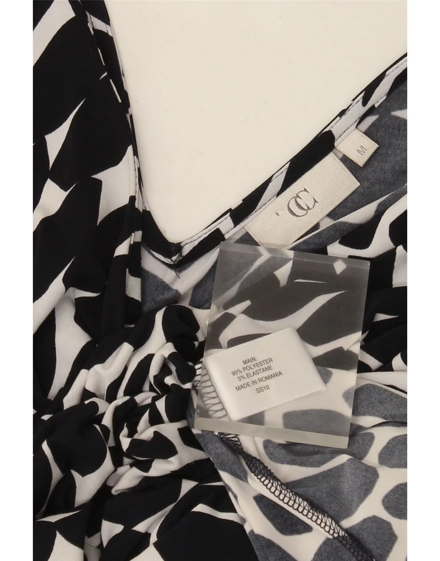 CC Womens Sleeveless Maxi Dress UK 12 Medium Navy Blue Geometric Polyester - Image 3