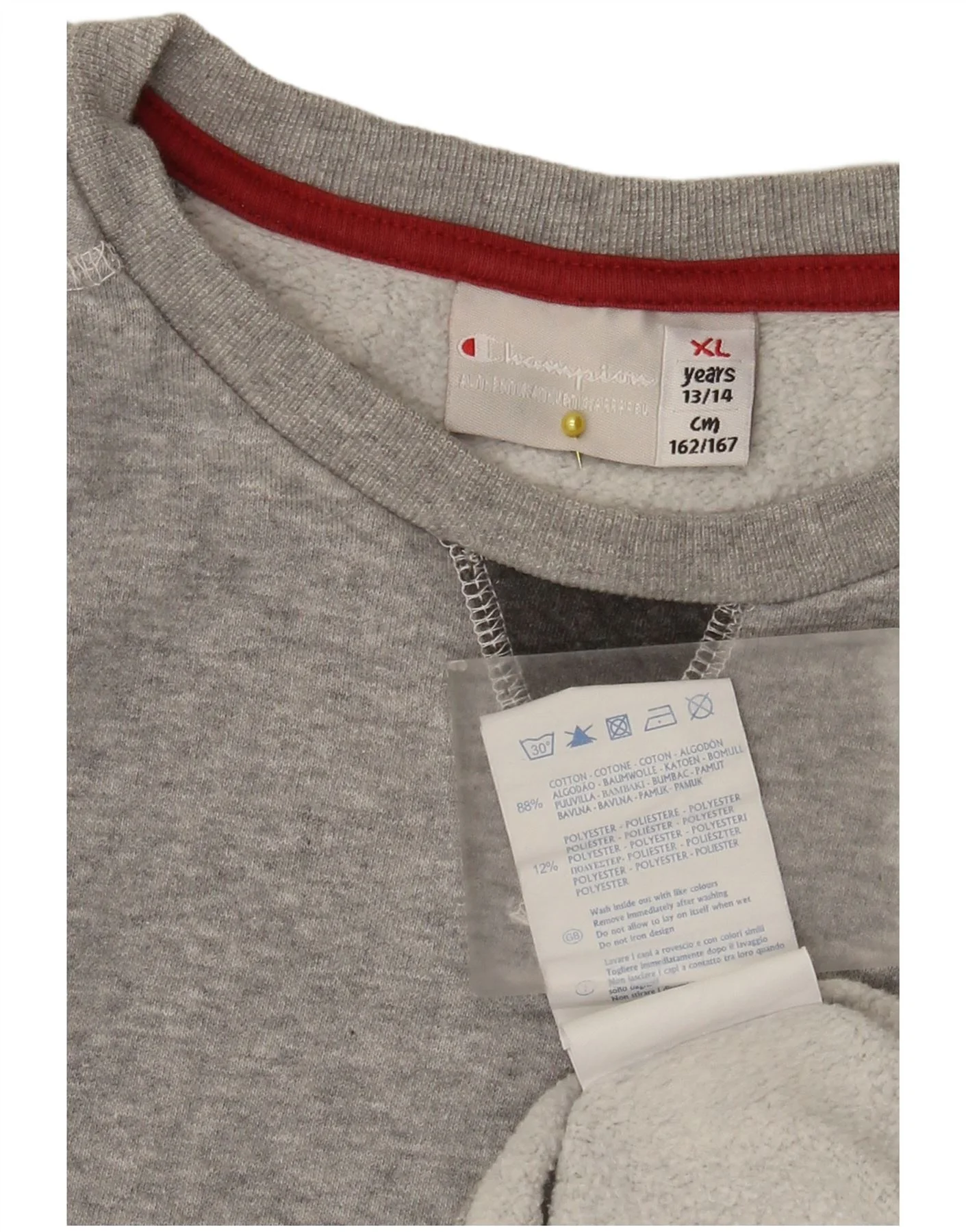 Champion Boys Brooklyn Sweatshirt Jumper 13-14 Years XL Grey Flecked - Image 3