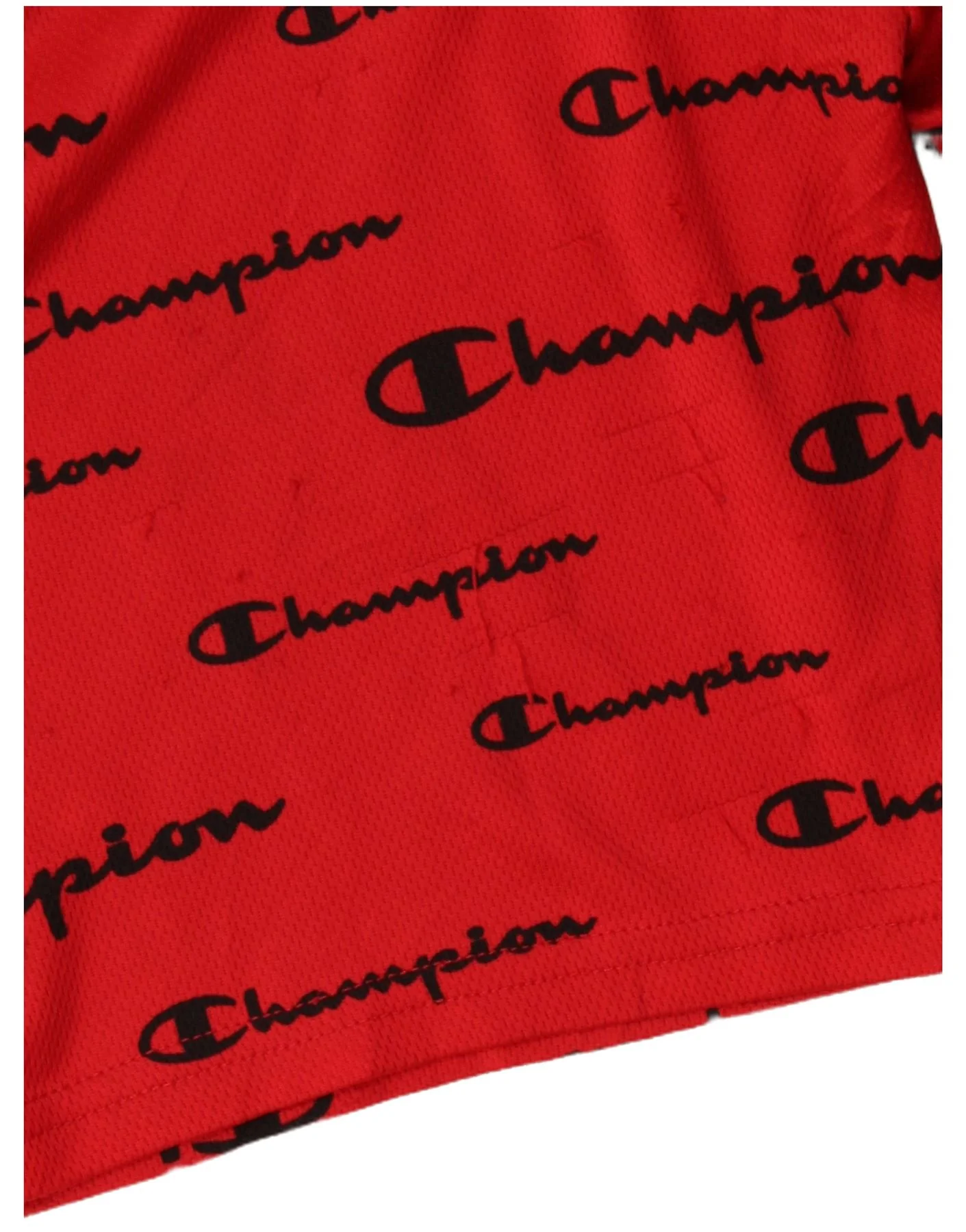 Champion Boys Graphic Sport Shorts 15-16 Years Red Polyester - Image 3