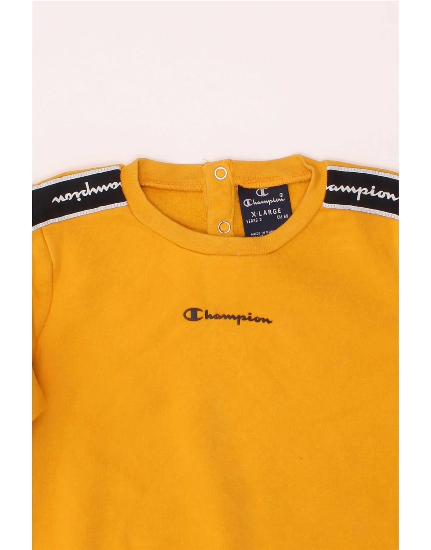 Champion Boys Graphic Sweatshirt Jumper 2-3 Years XL Yellow Colourblock - Image 3