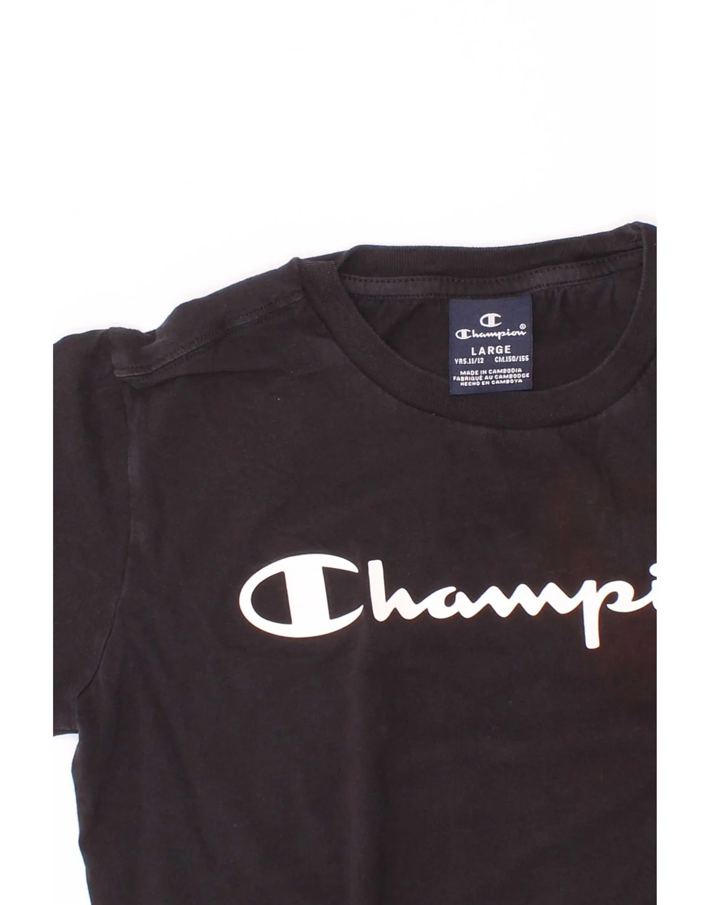 Champion Boys Graphic T-Shirt Top 11-12 Years Large Black - Image 3