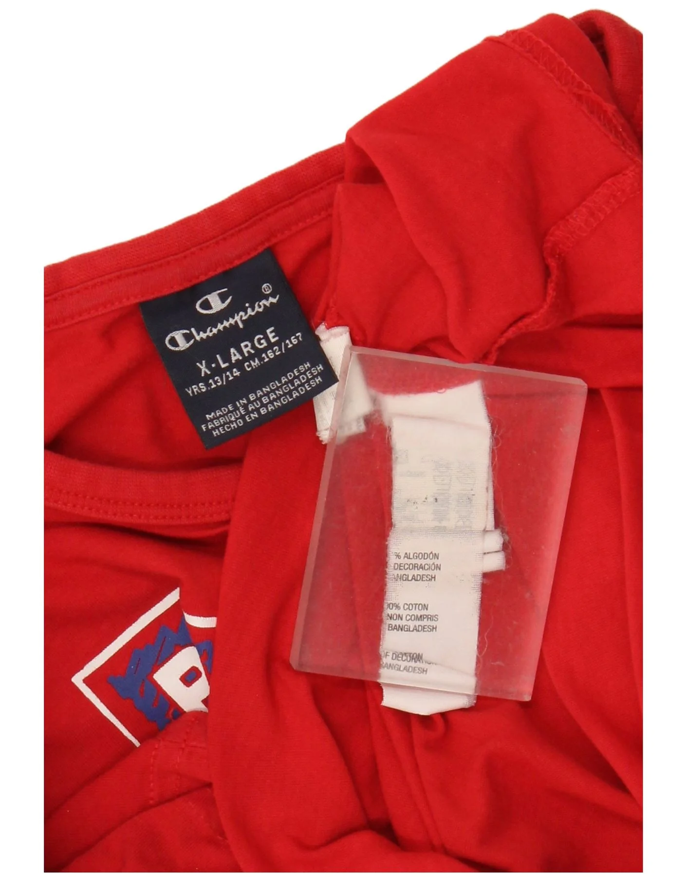 Champion Boys Graphic T-Shirt Top 13-14 Years XL Red Cotton - Image 3