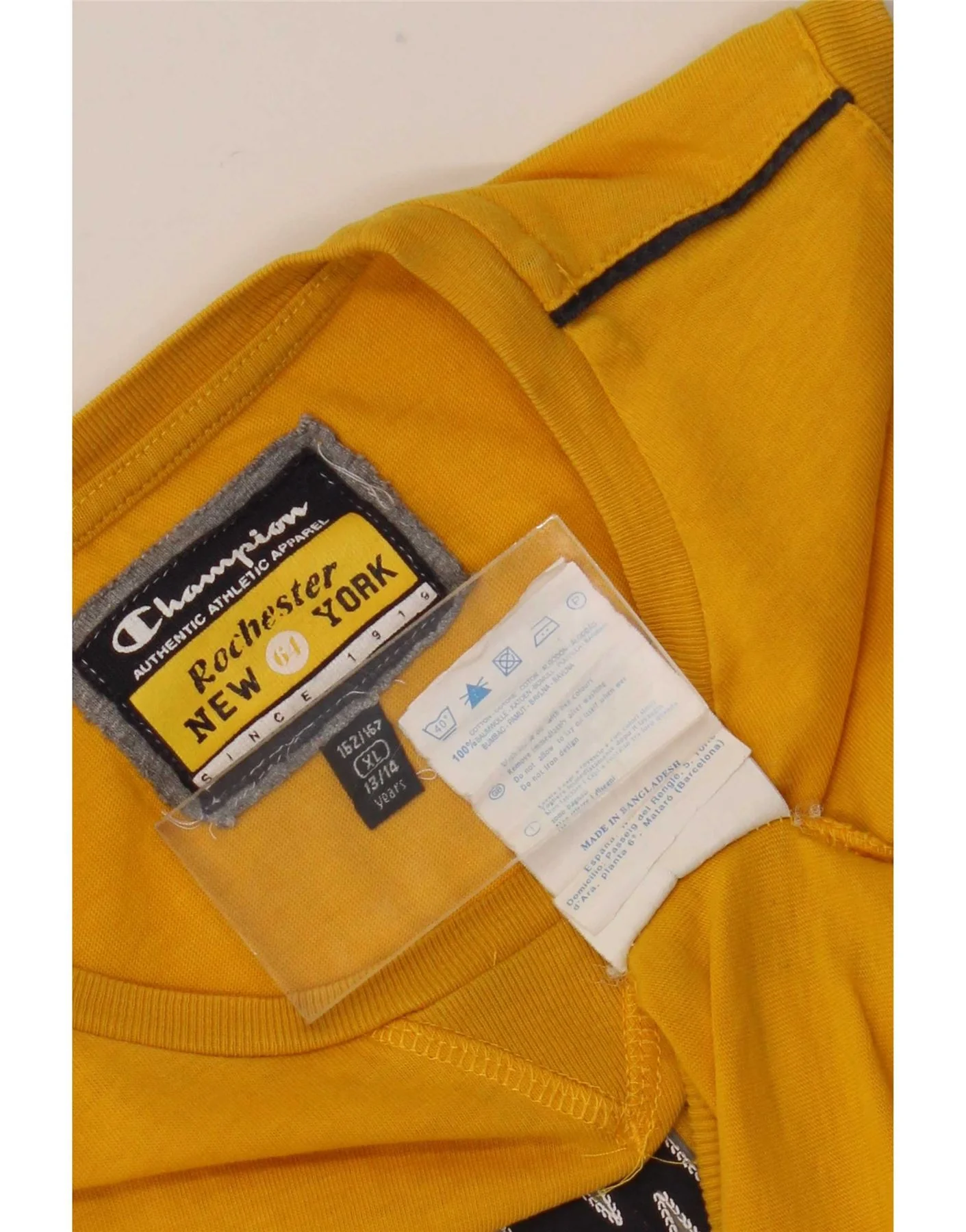 Champion Boys Graphic Vest Top 13-14 Years XL Yellow Cotton - Image 3
