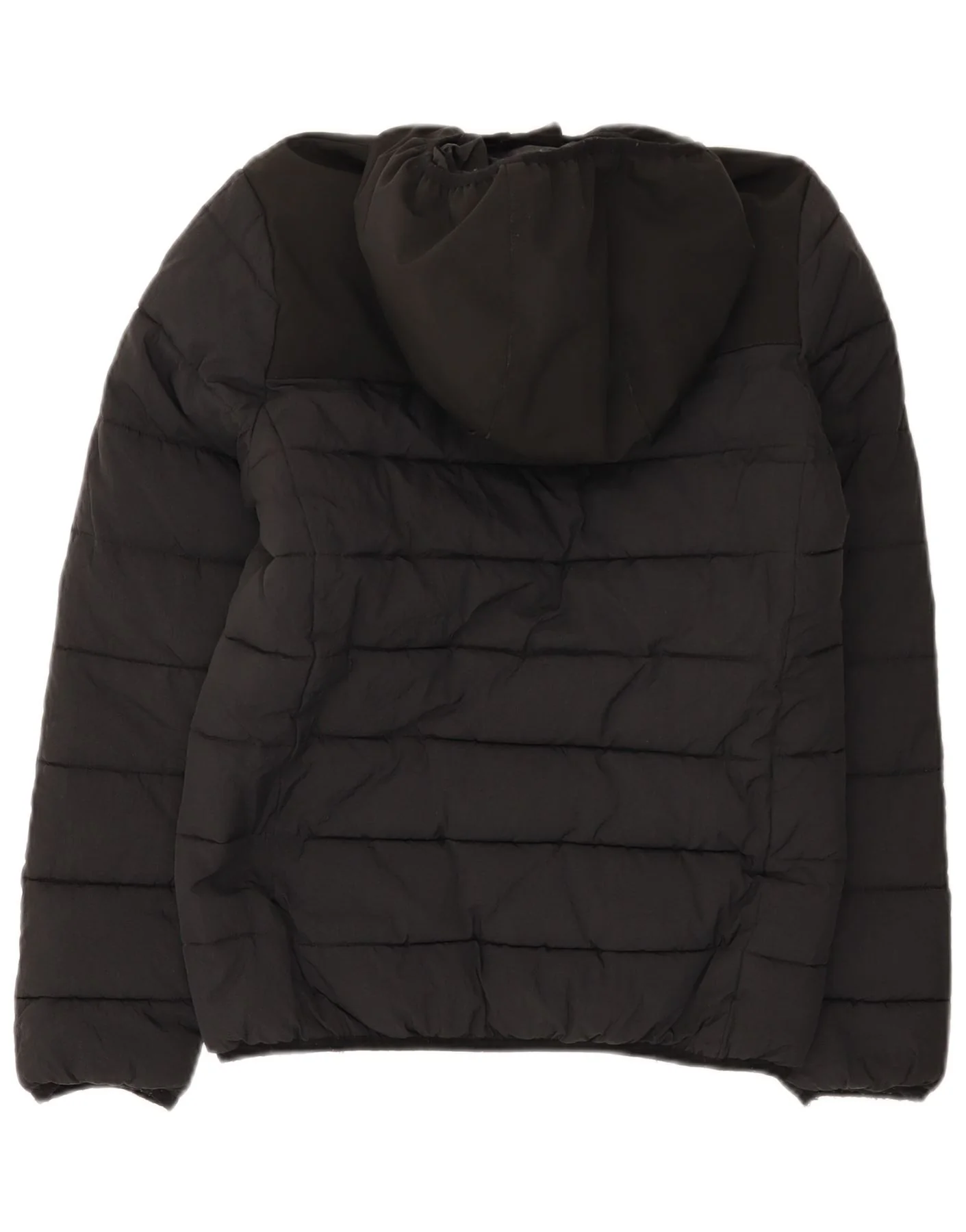 Champion Boys Hooded Graphic Padded Jacket 13-14 Years XL Black Polyamide - Image 2