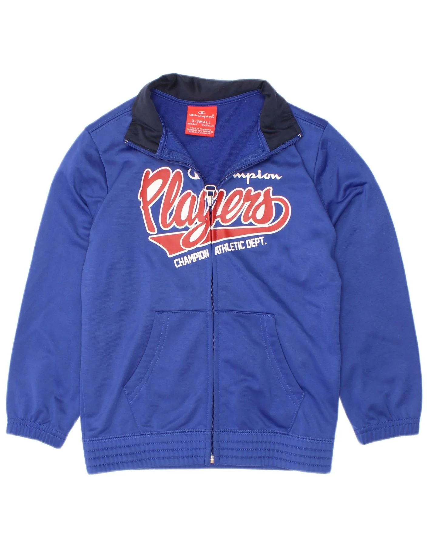 Champion Boys Players Graphic Tracksuit Top Jacket 5-6 Years XS Blue
