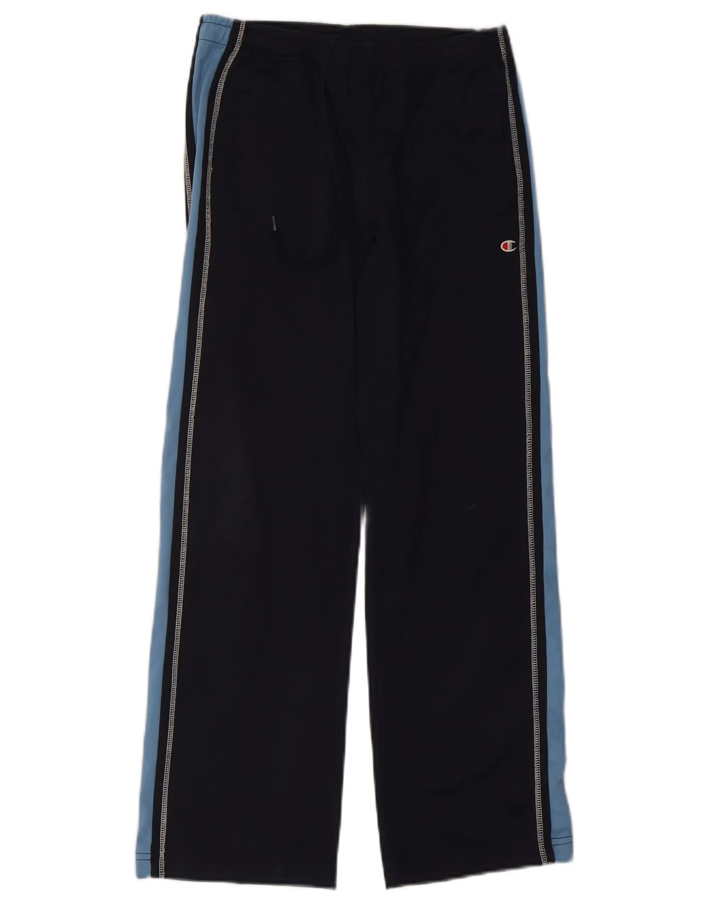 Champion Boys Tracksuit Trousers 11-12 Years Large Navy Blue Colourblock