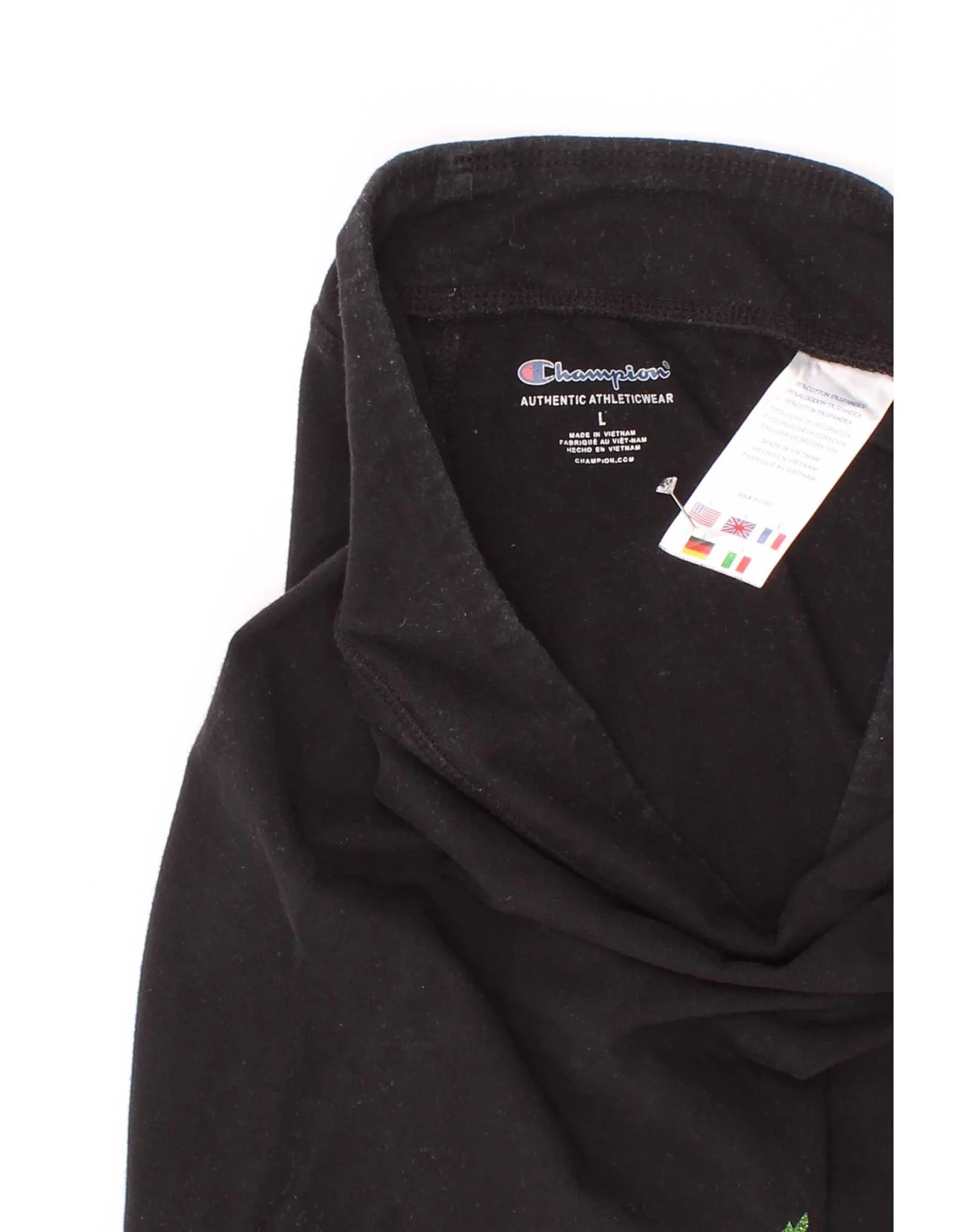Champion Girls Graphic Sport Shorts 11-12 Years Large Black Cotton - Image 3