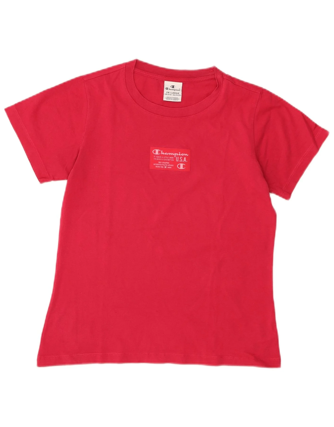 Champion Girls T-Shirt Top 15-16 Years 2XL Red