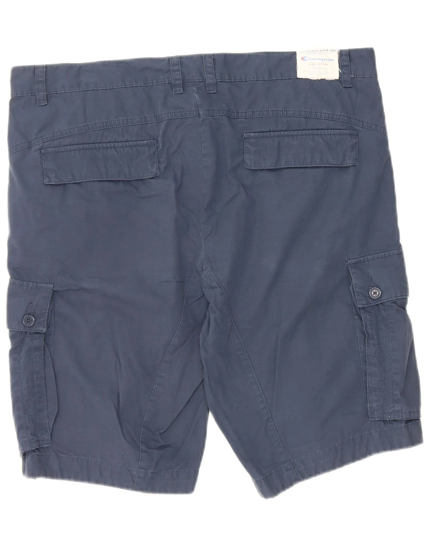 Champion Mens Cargo Shorts XL W38 Navy Blue Cotton - Image 2