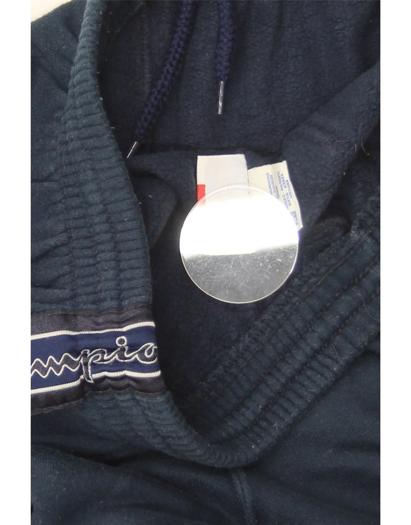 Champion Mens Graphic Full Tracksuit Large Navy Blue Cotton - Image 3