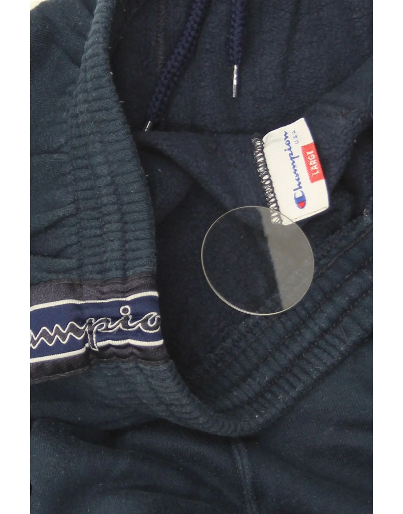 Champion Mens Graphic Full Tracksuit Large Navy Blue Cotton - Image 4