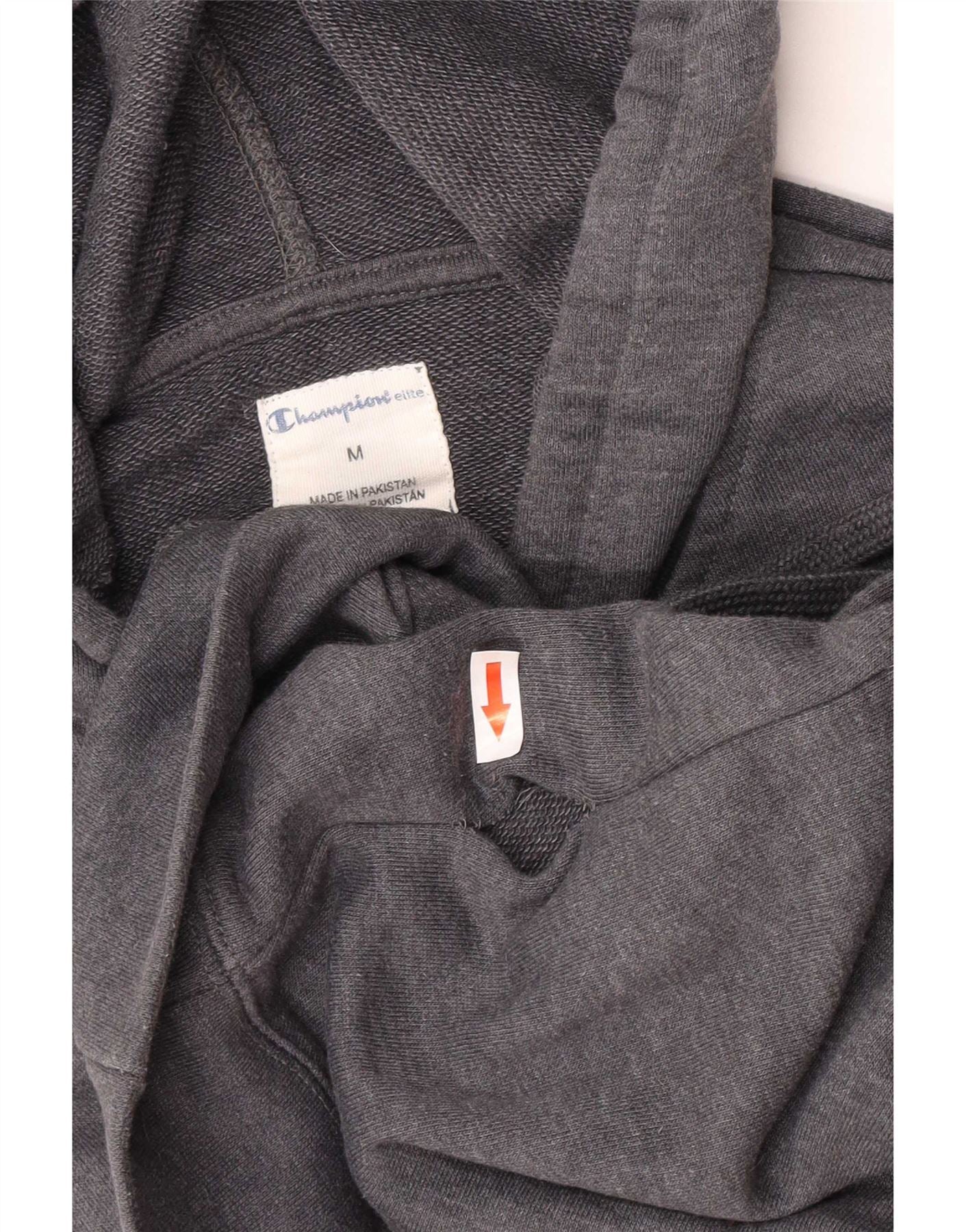 Champion Mens Graphic Hoodie Jumper Medium Grey - Image 3