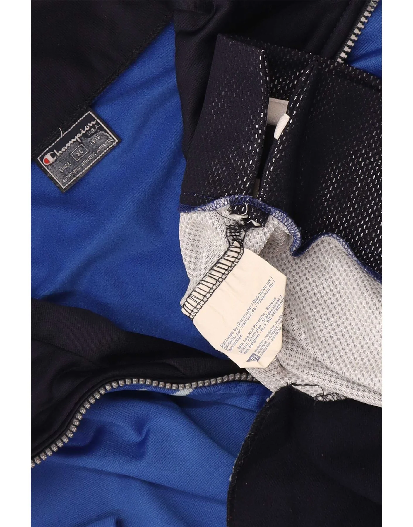 Champion Mens Graphic Short Sleeve Tracksuit Top Jacket XL Blue Colourblock - Image 3