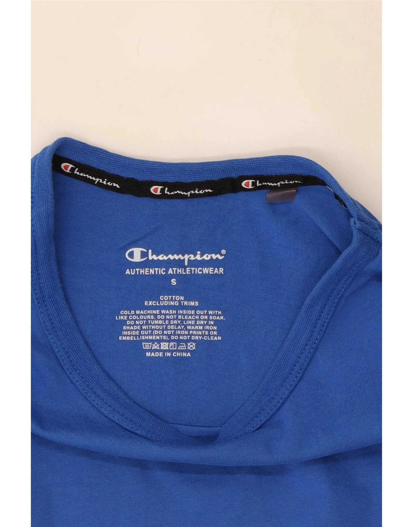 Champion Mens Graphic T-Shirt Top Small Blue Cotton - Image 3