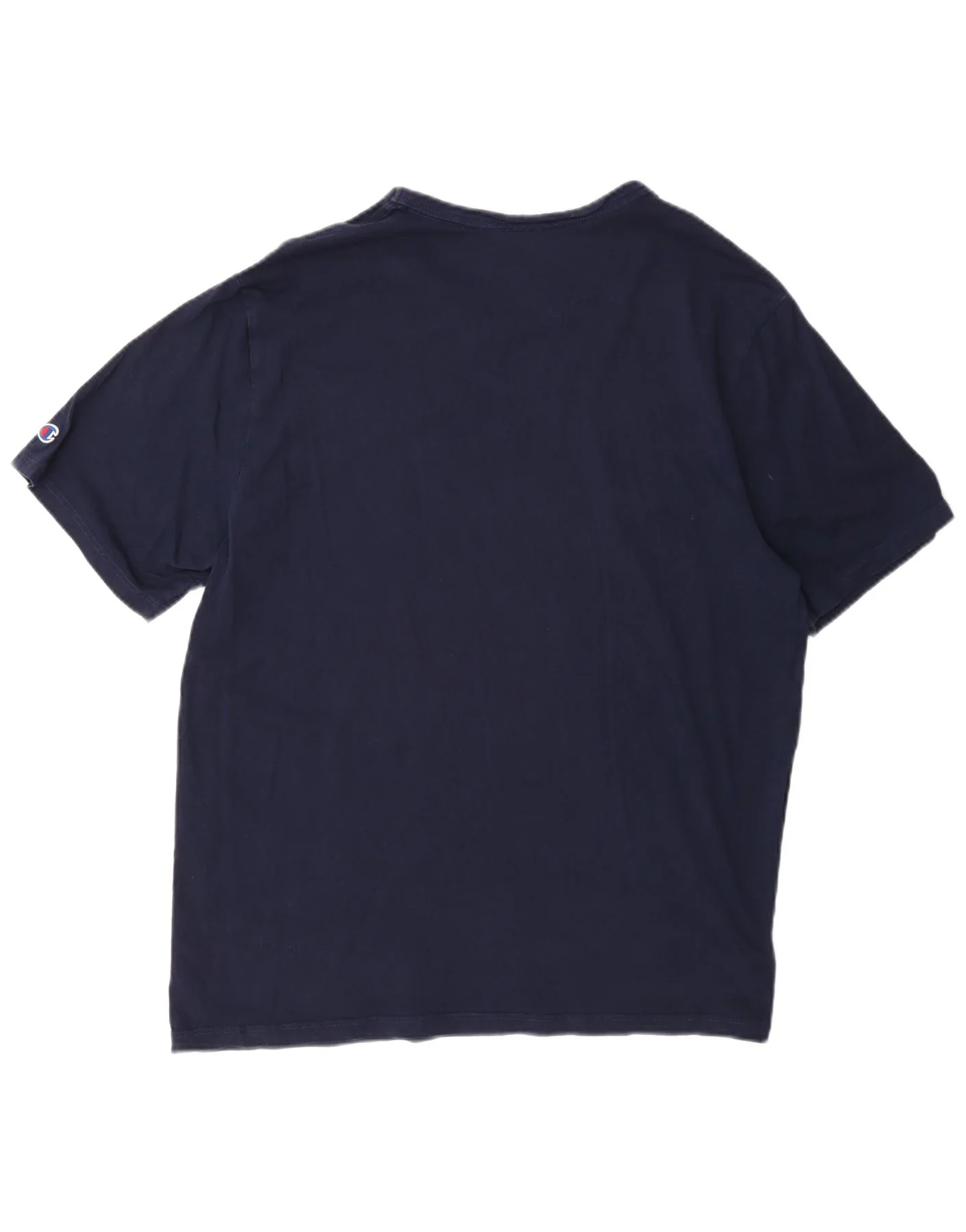 Champion Mens Graphic T-Shirt Top XL Navy Blue Cotton - Image 2