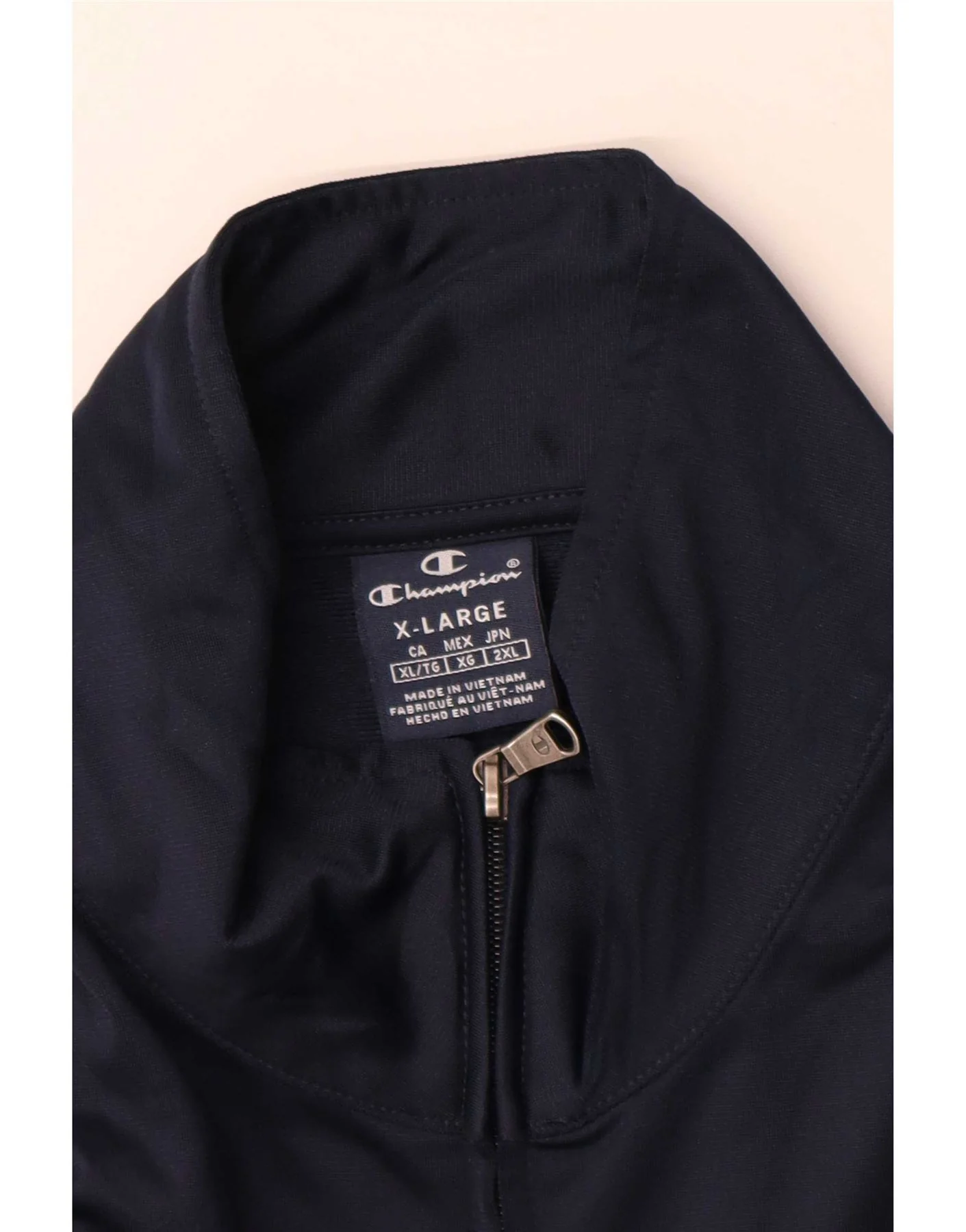 Champion Mens Graphic Tracksuit Top Jacket XL Navy Blue Colourblock - Image 3