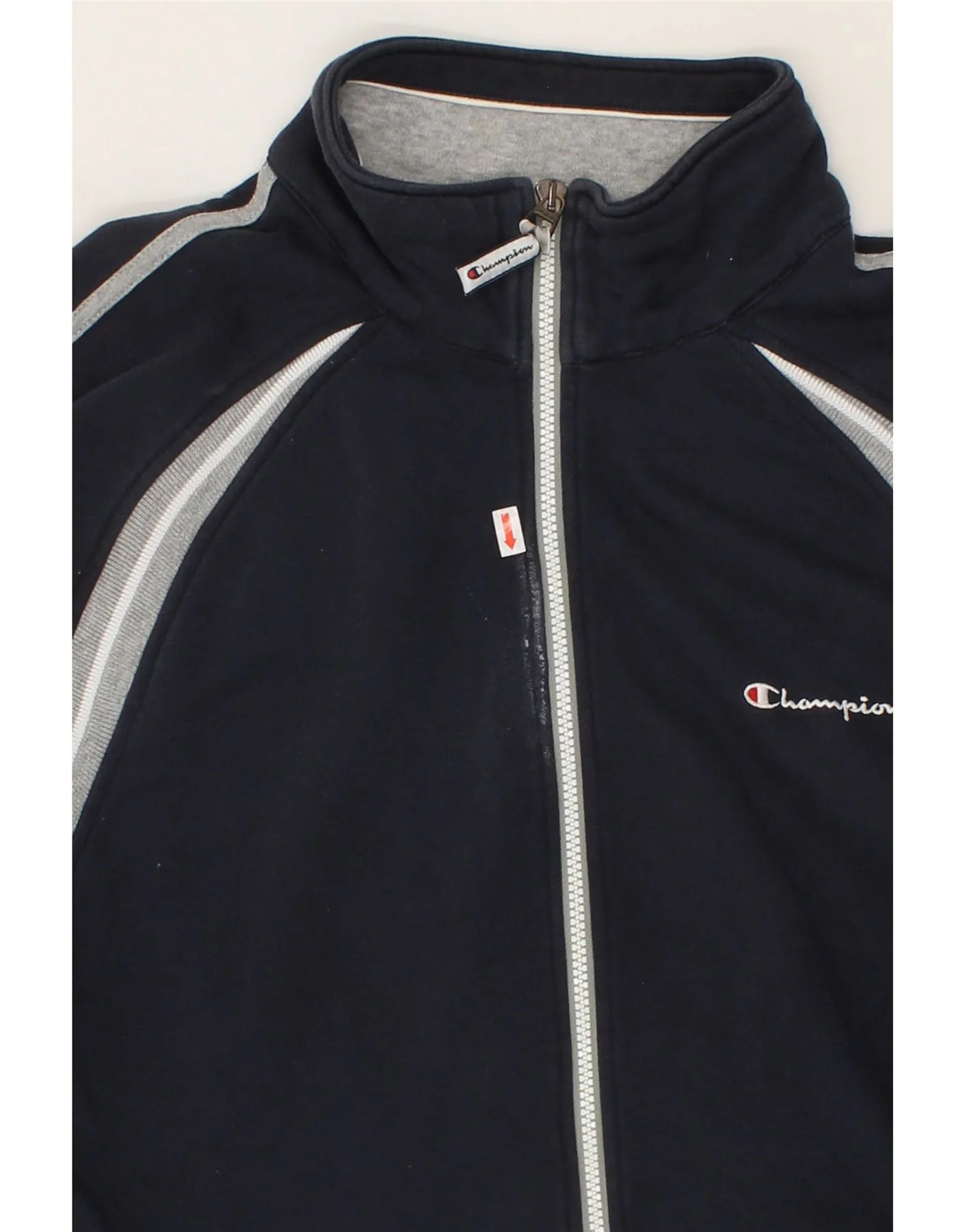 CHAMPION Mens Tracksuit Top Jacket 3XL Navy Blue Cotton - Image 4