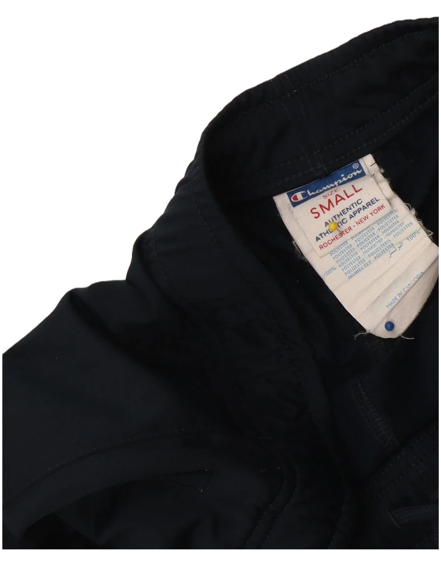 Champion Mens Tracksuit Trousers Small Navy Blue Polyester - Image 4