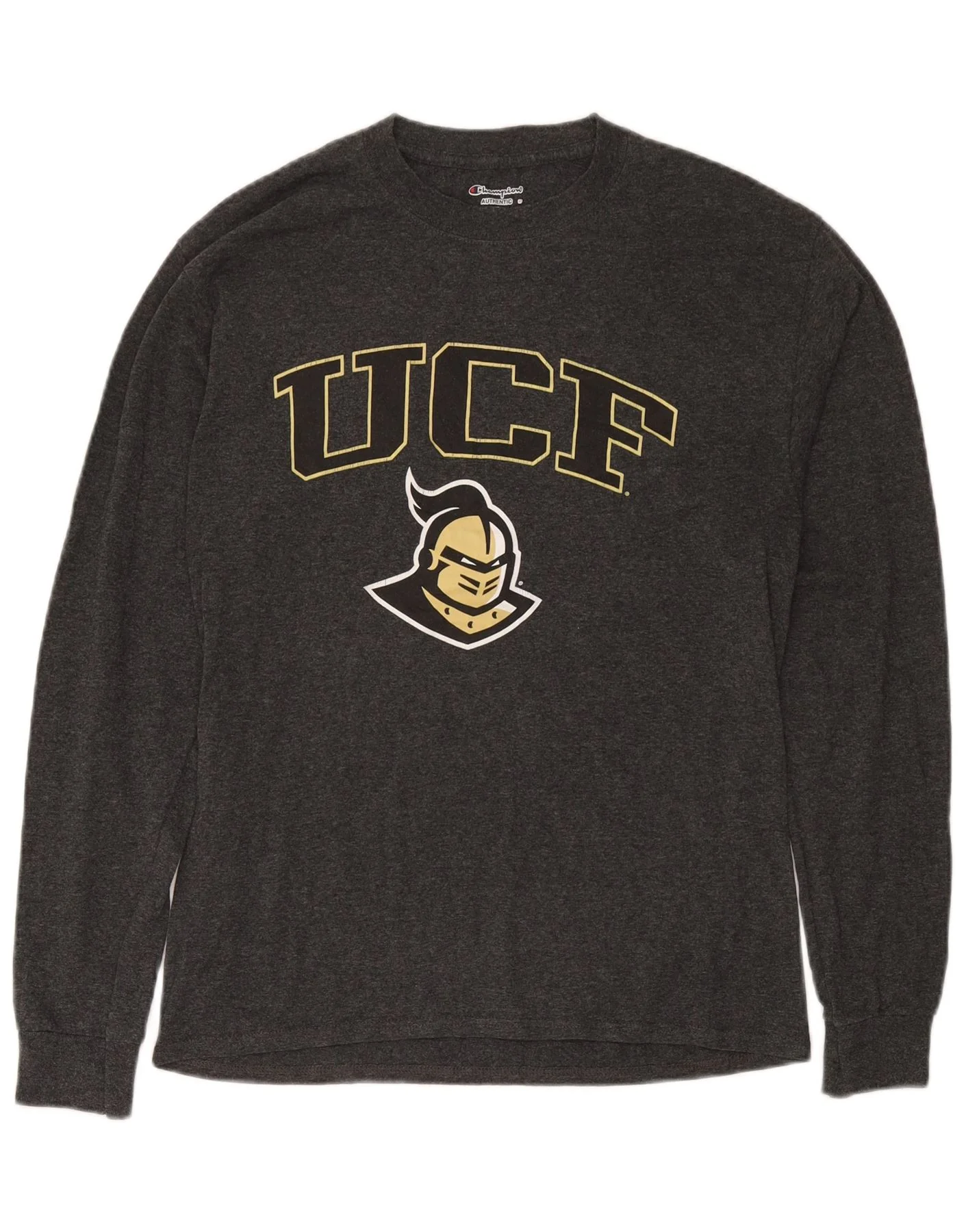 Champion Mens UCF Knights Graphic Top Long Sleeve Medium Grey