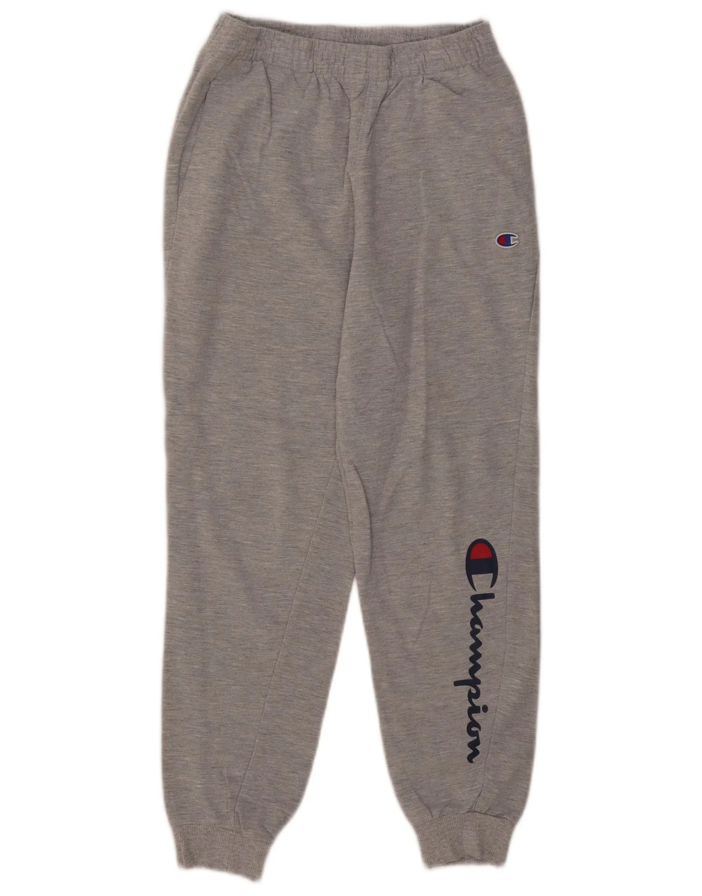 Champion Womens Graphic Crop Tracksuit Trousers Joggers UK 14 Large Grey