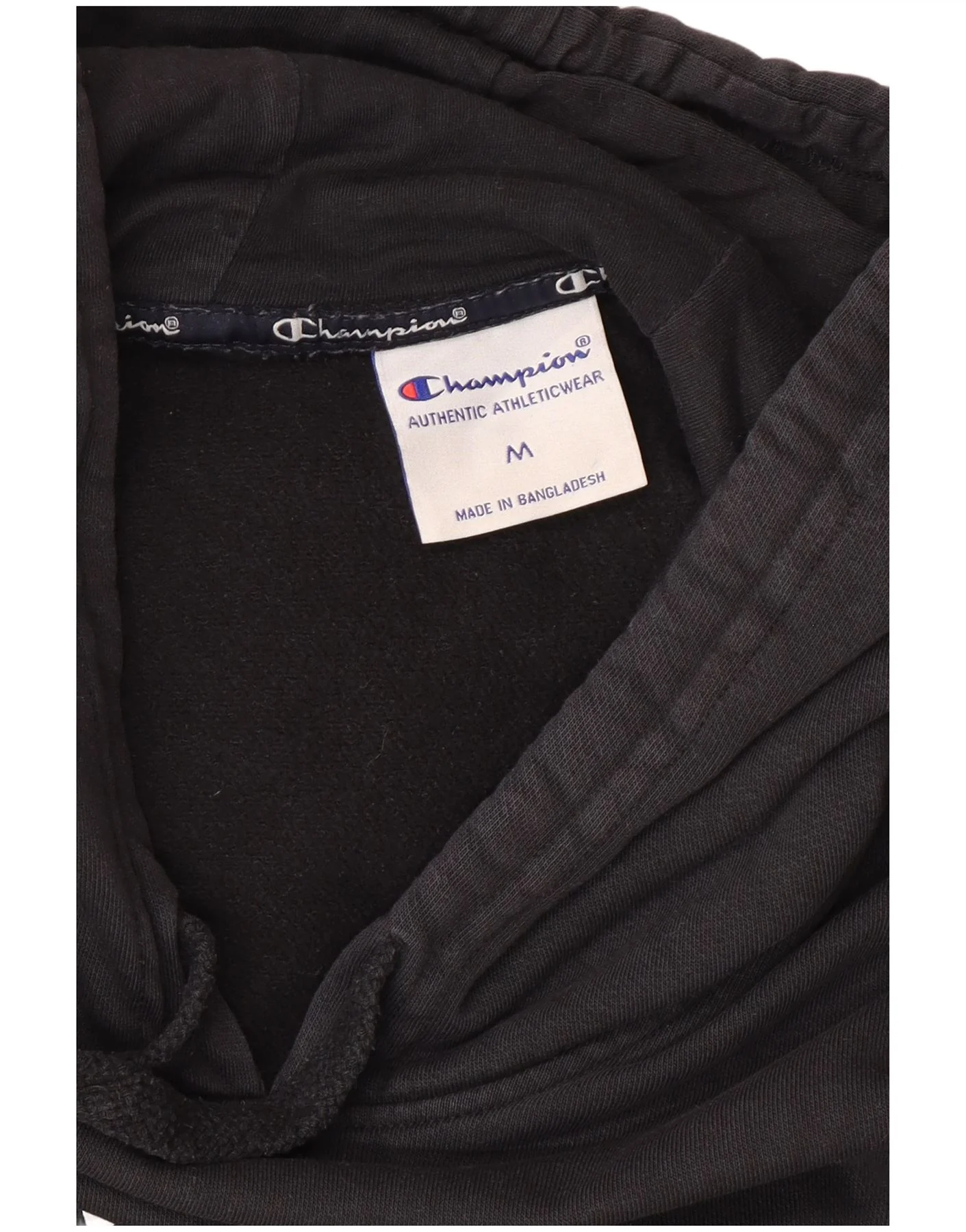 Champion Womens Graphic Hoodie Jumper UK 14 Medium Black - Image 4