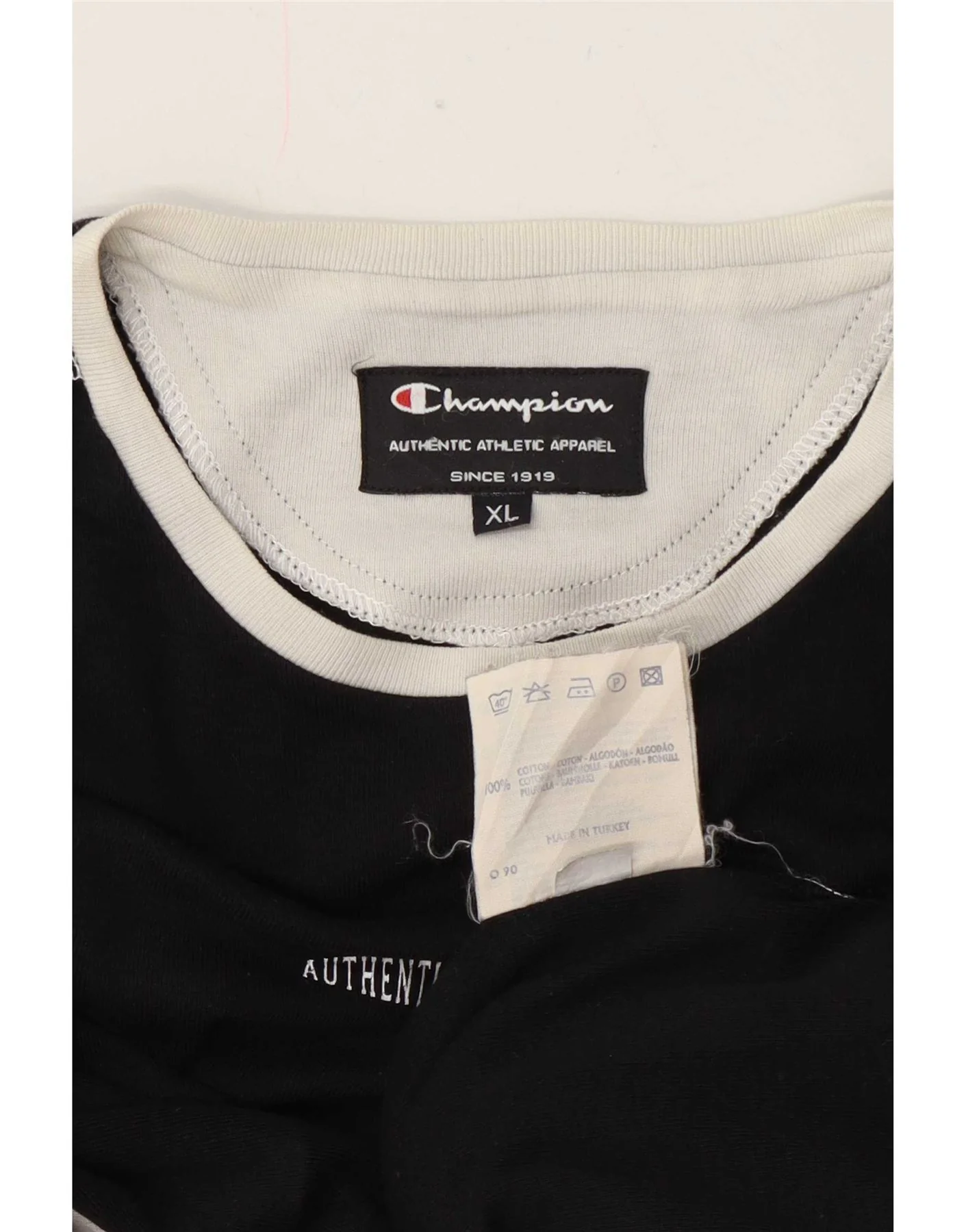 Champion Womens Graphic Top Long Sleeve UK 18 XL Black Cotton Sports - Image 4