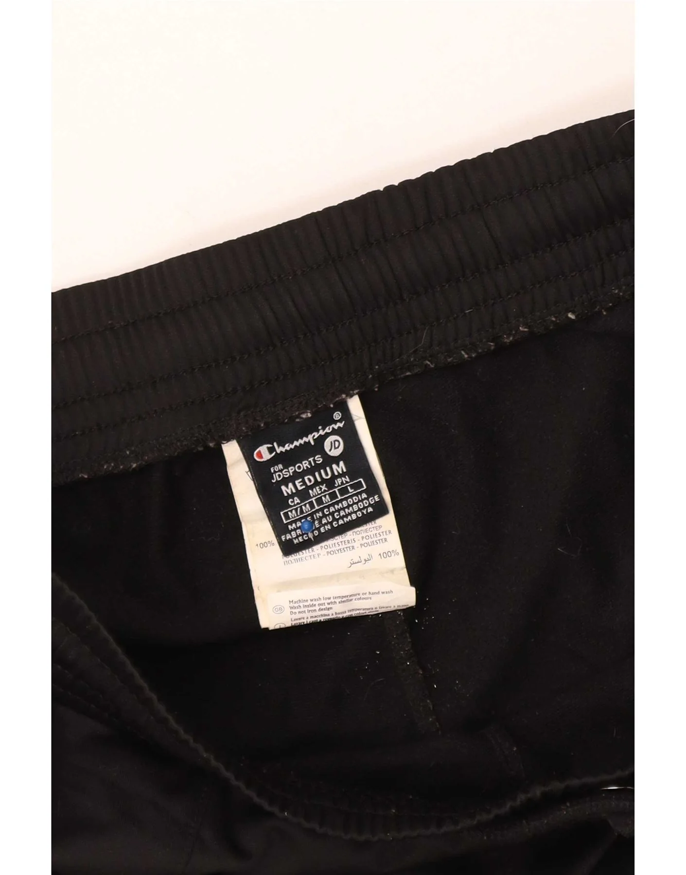 Champion Womens Graphic Tracksuit Trousers UK 14 Medium Black Polyester - Image 3