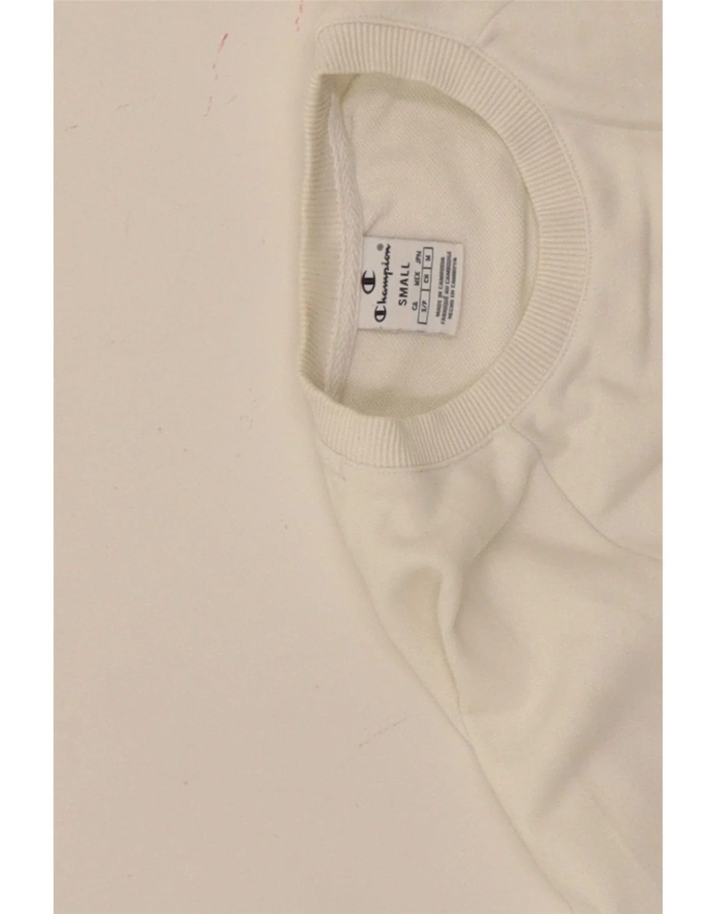 Champion Womens Oversized Crop Graphic Top Long Sleeve UK 10 Small White - Image 5