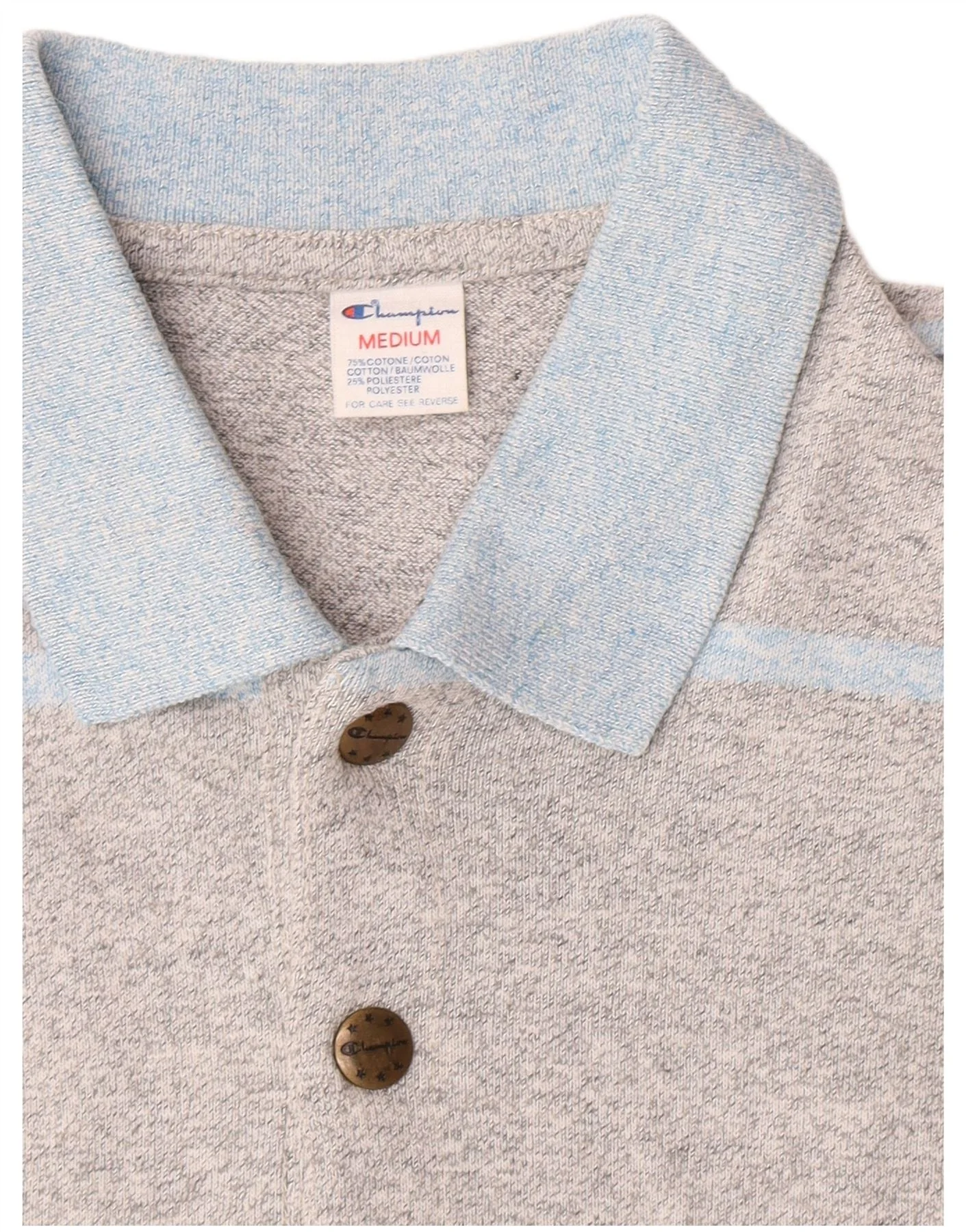 Champion Womens Polo Dress UK 12 Medium Grey Striped Cotton - Image 3