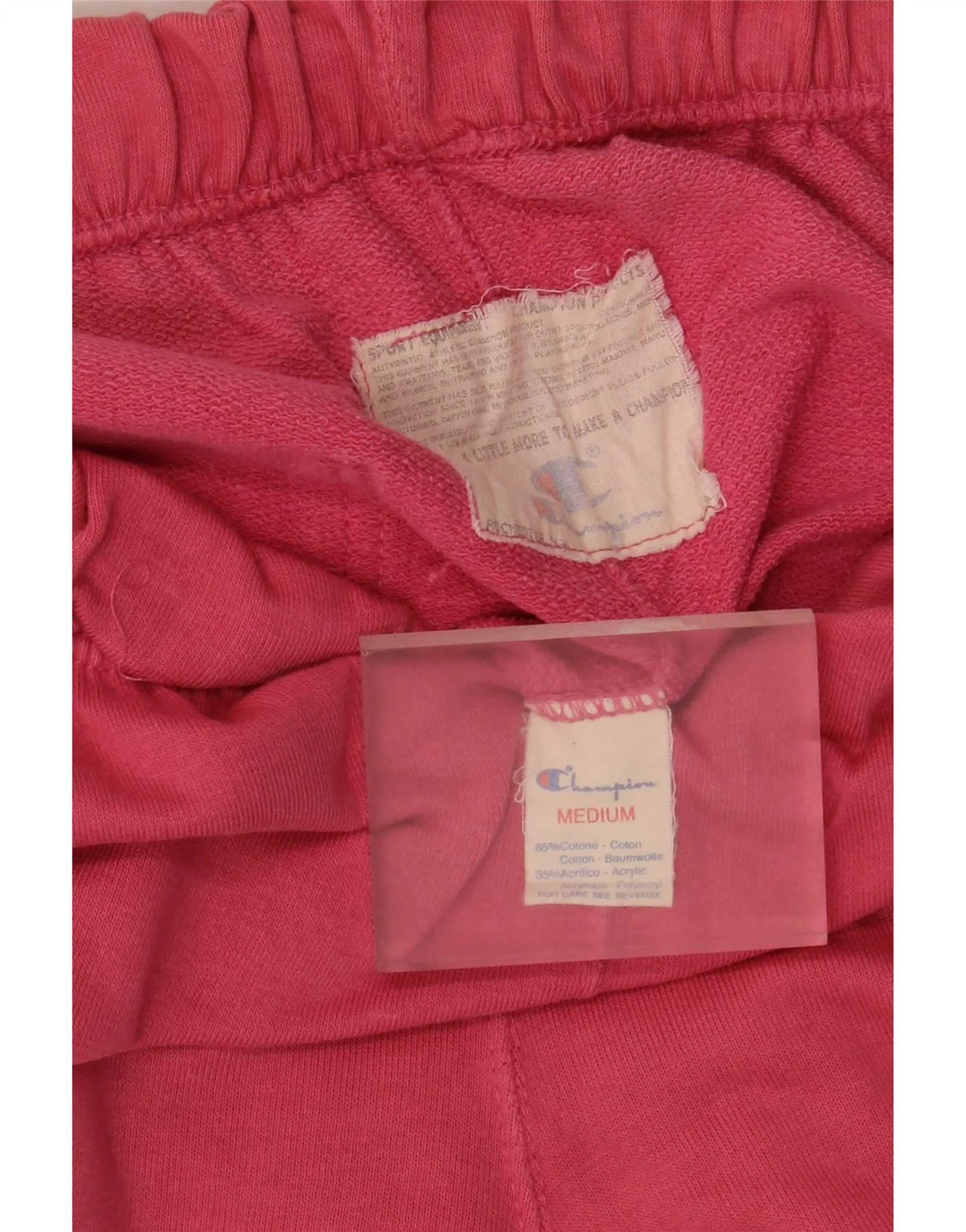 Champion Womens Tracksuit Trousers Joggers UK 14 Medium Pink Cotton - Image 3
