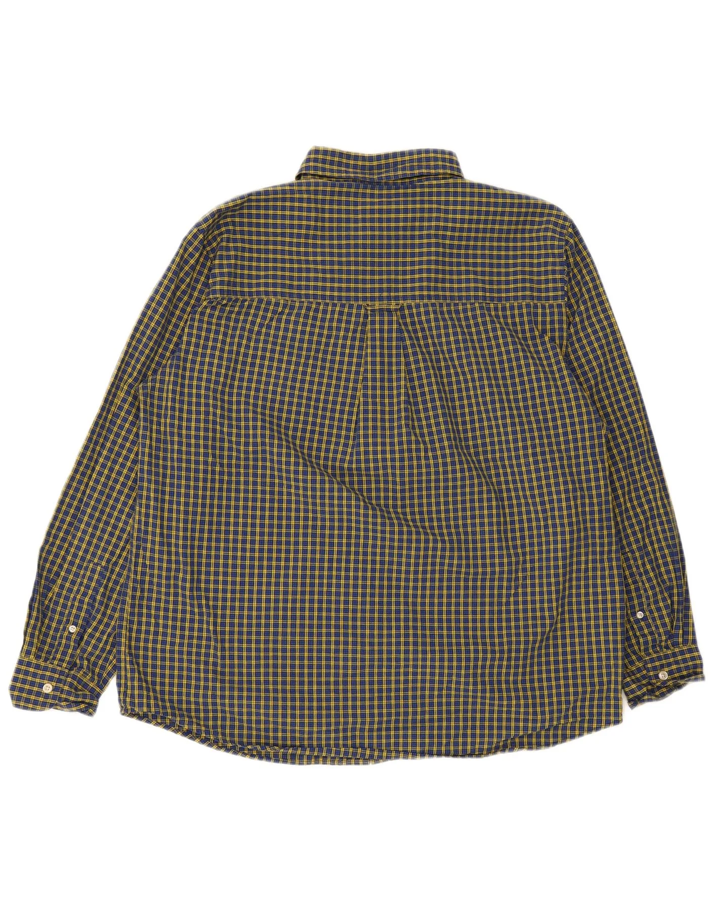 Chaps Mens Shirt XL Blue Check Cotton - Image 2