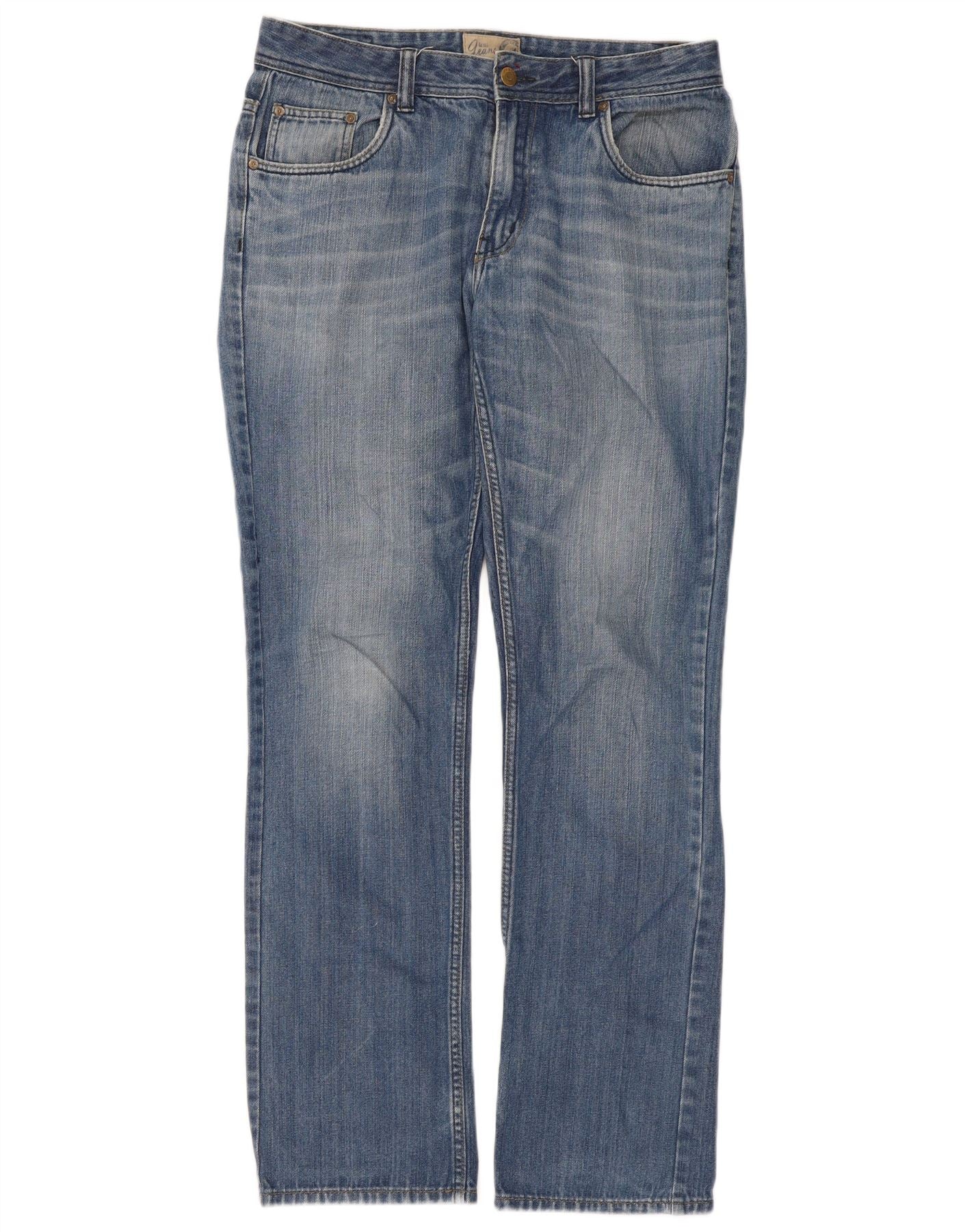 Charles Vogele Womens Mike Straight Jeans W34 L34 Blue Cotton
