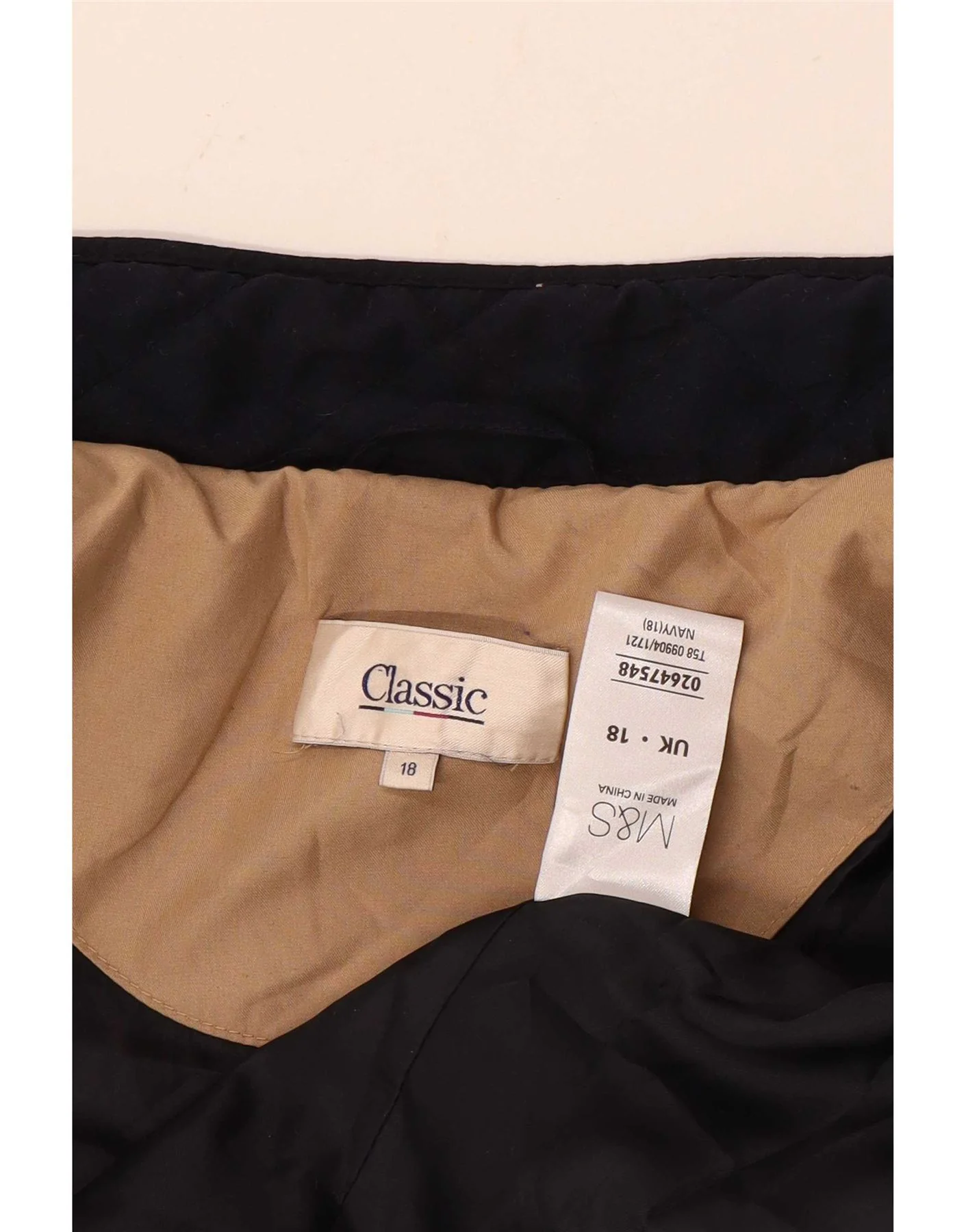 CLASSIC Womens Quilted Jacket UK 18 XL Navy Blue Polyester - Image 4
