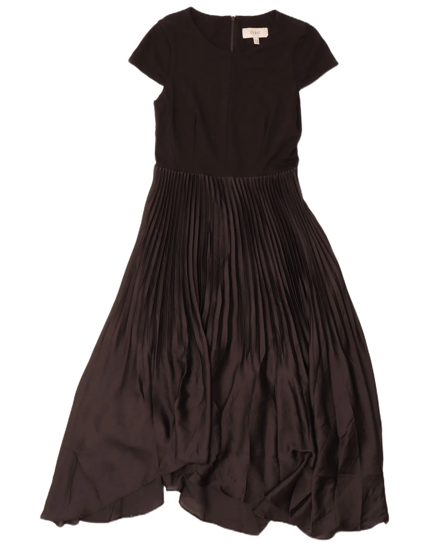 Coast Womens Asymmetric Maxi Dress UK 10 Small Black Viscose