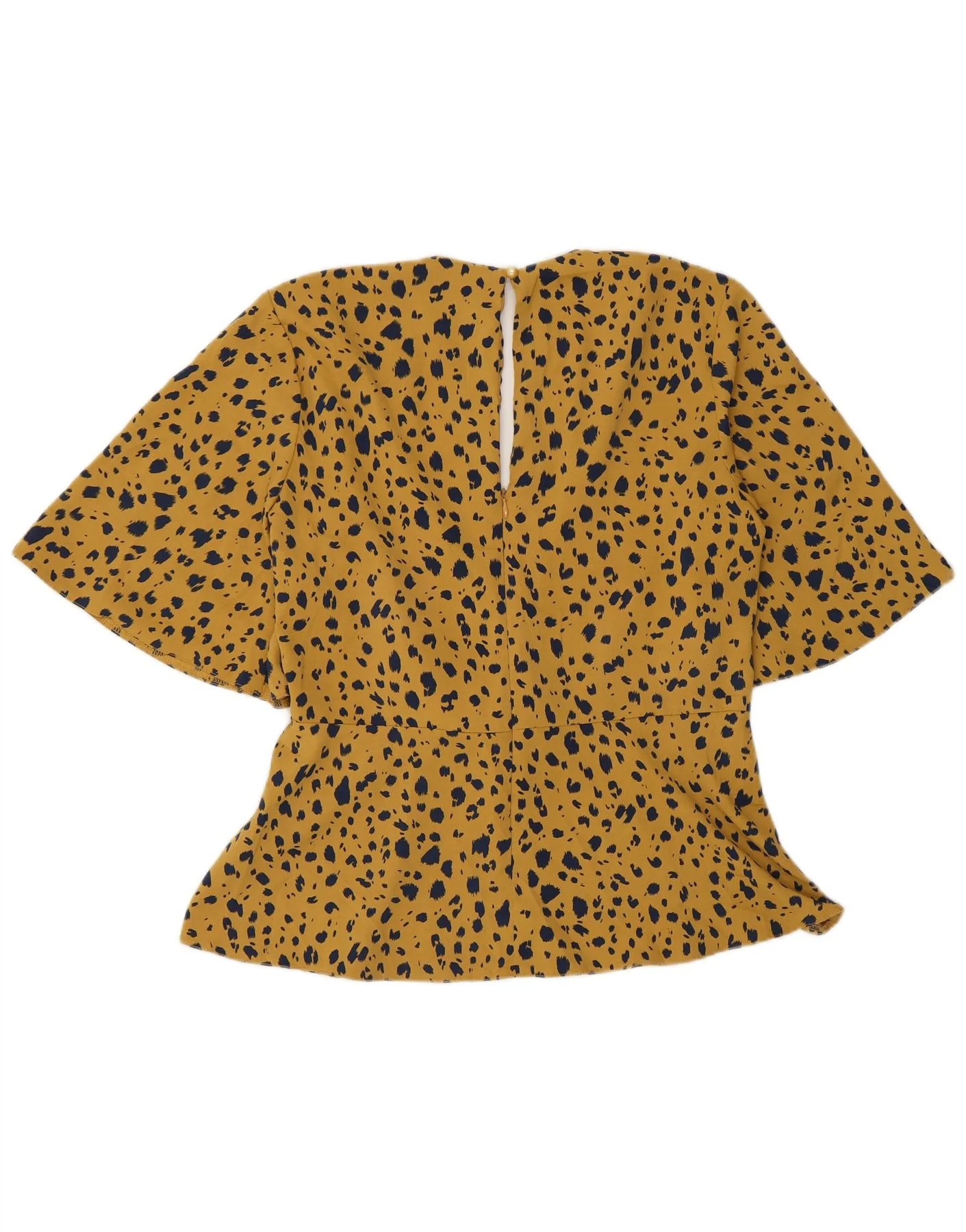 Coast Womens Blouse Top UK 12 Medium Yellow Animal Print Polyester - Image 2
