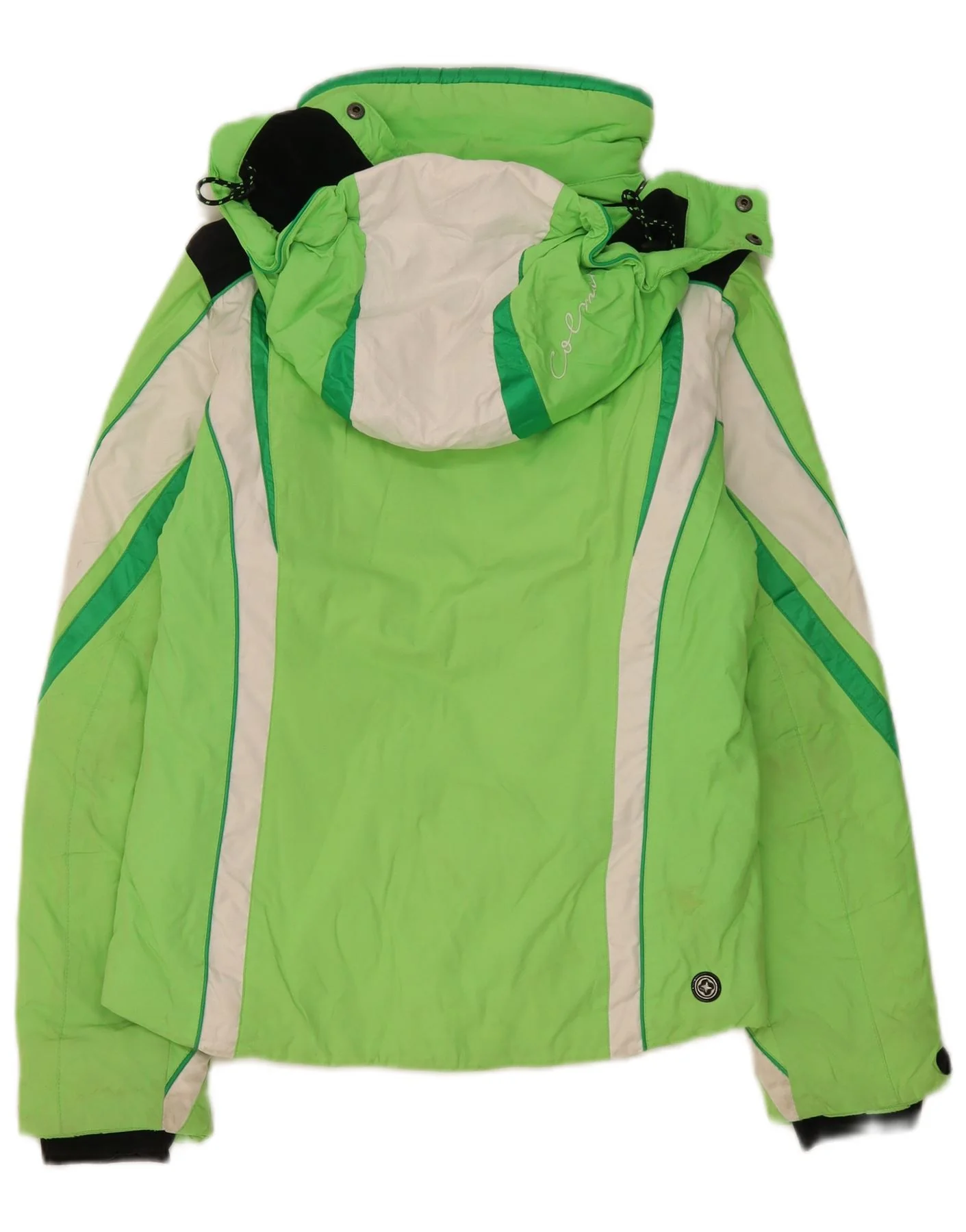 Colmar Womens Hooded Oversized Ski Jacket IT 40 XS Green Colourblock - Image 2