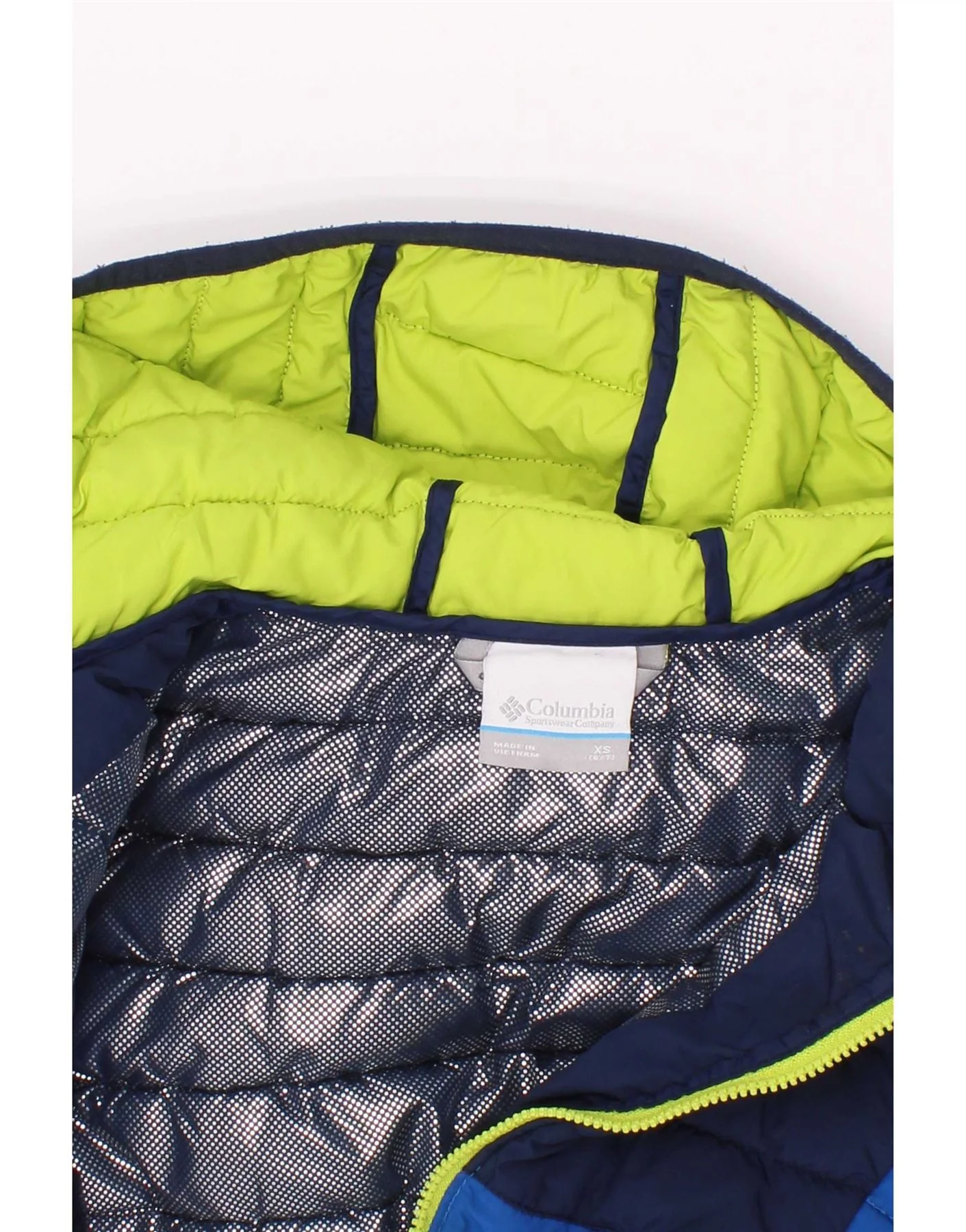 Columbia Boys Hooded Padded Jacket 6-7 Years XS Navy Blue Colourblock - Image 6