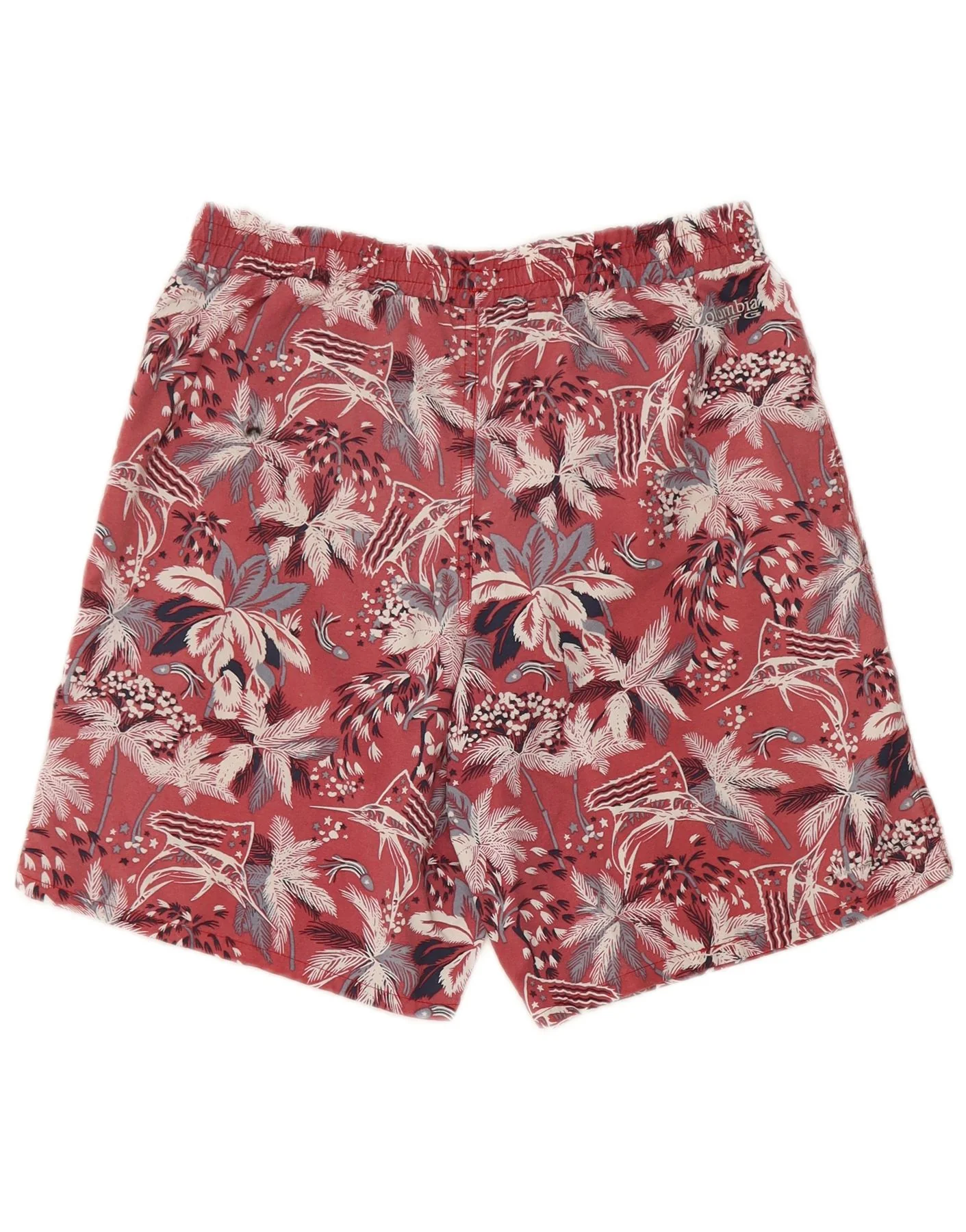Columbia Boys Swimming Shorts 15-16 Years Red Floral Nylon - Image 2