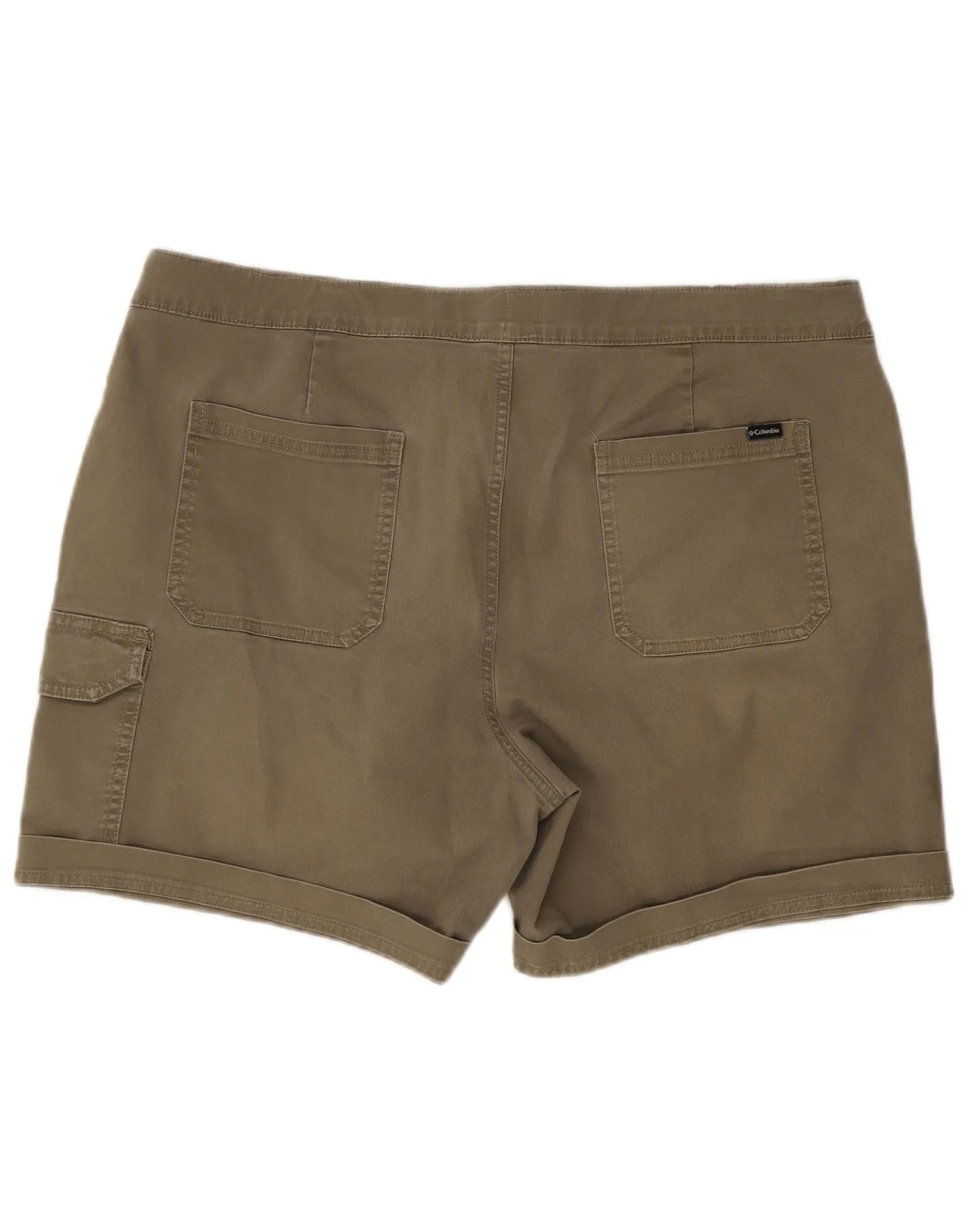 Columbia Mens Active Cargo Shorts W38 XL Khaki Cotton - Image 2