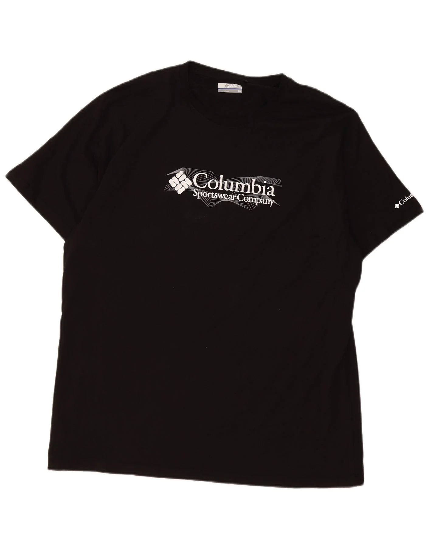 Columbia Mens Graphic T-Shirt Top 2XL Black Cotton