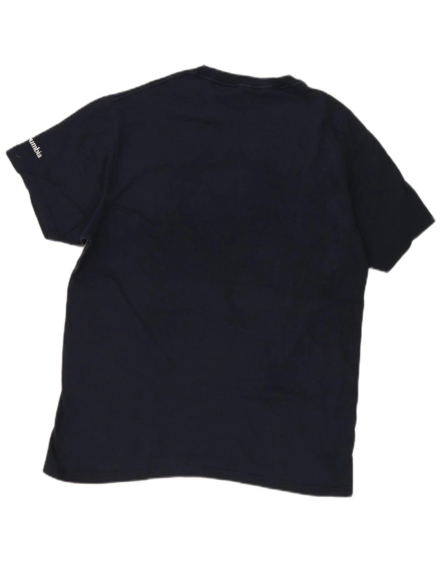 Columbia Mens Graphic T-Shirt Top Large Navy Blue Cotton - Image 2